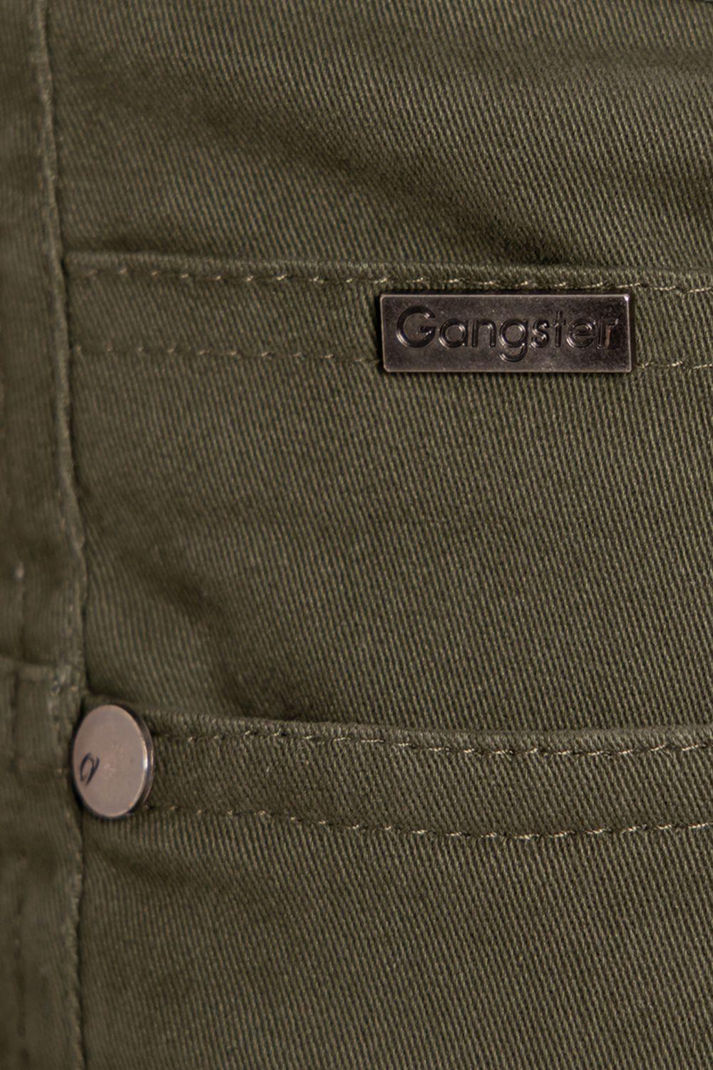 Short Canvas Bermudas Knee Verde Gangster-3
