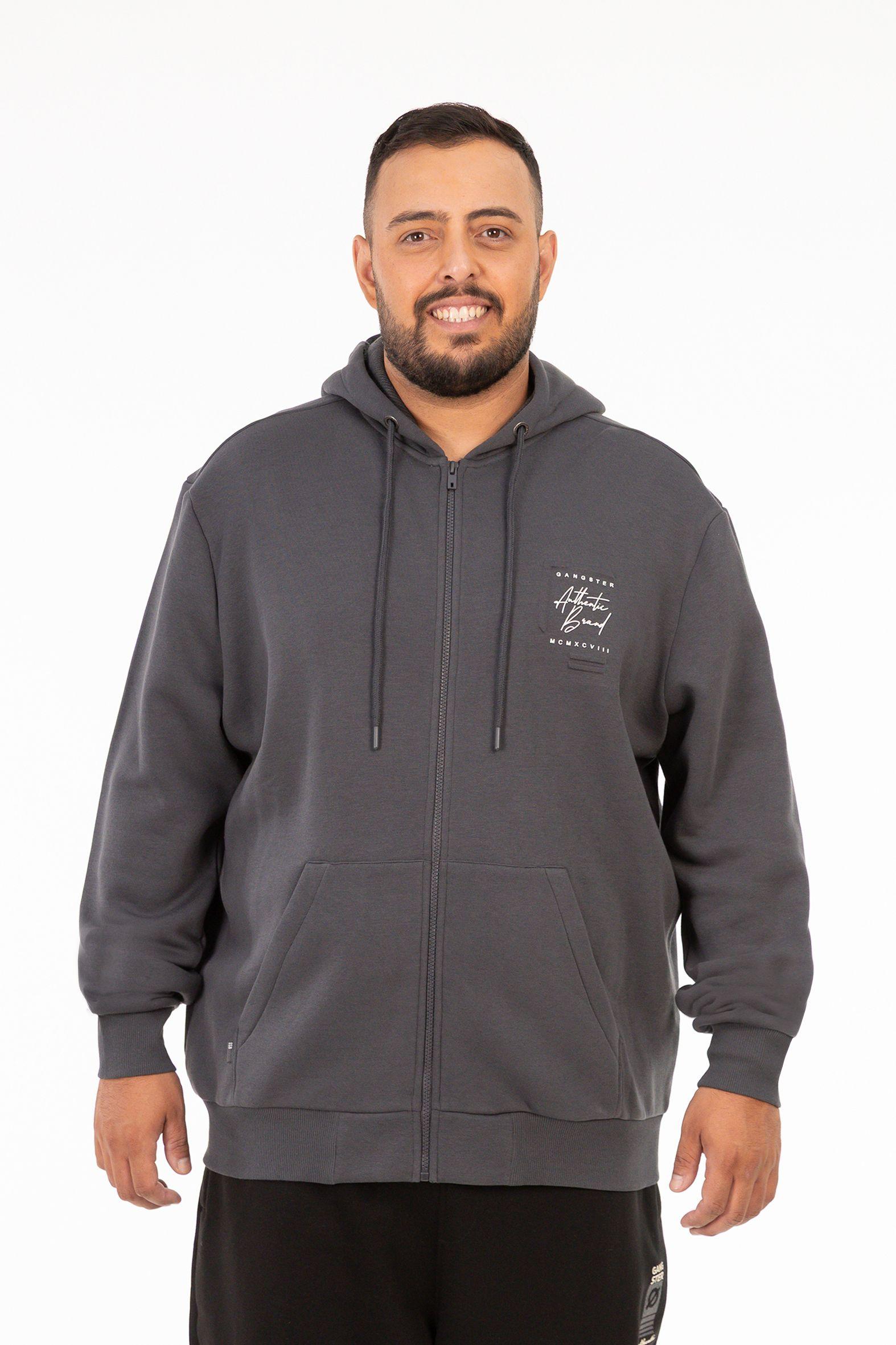 Plus Poleron Fullzipper Unit Grafito-0