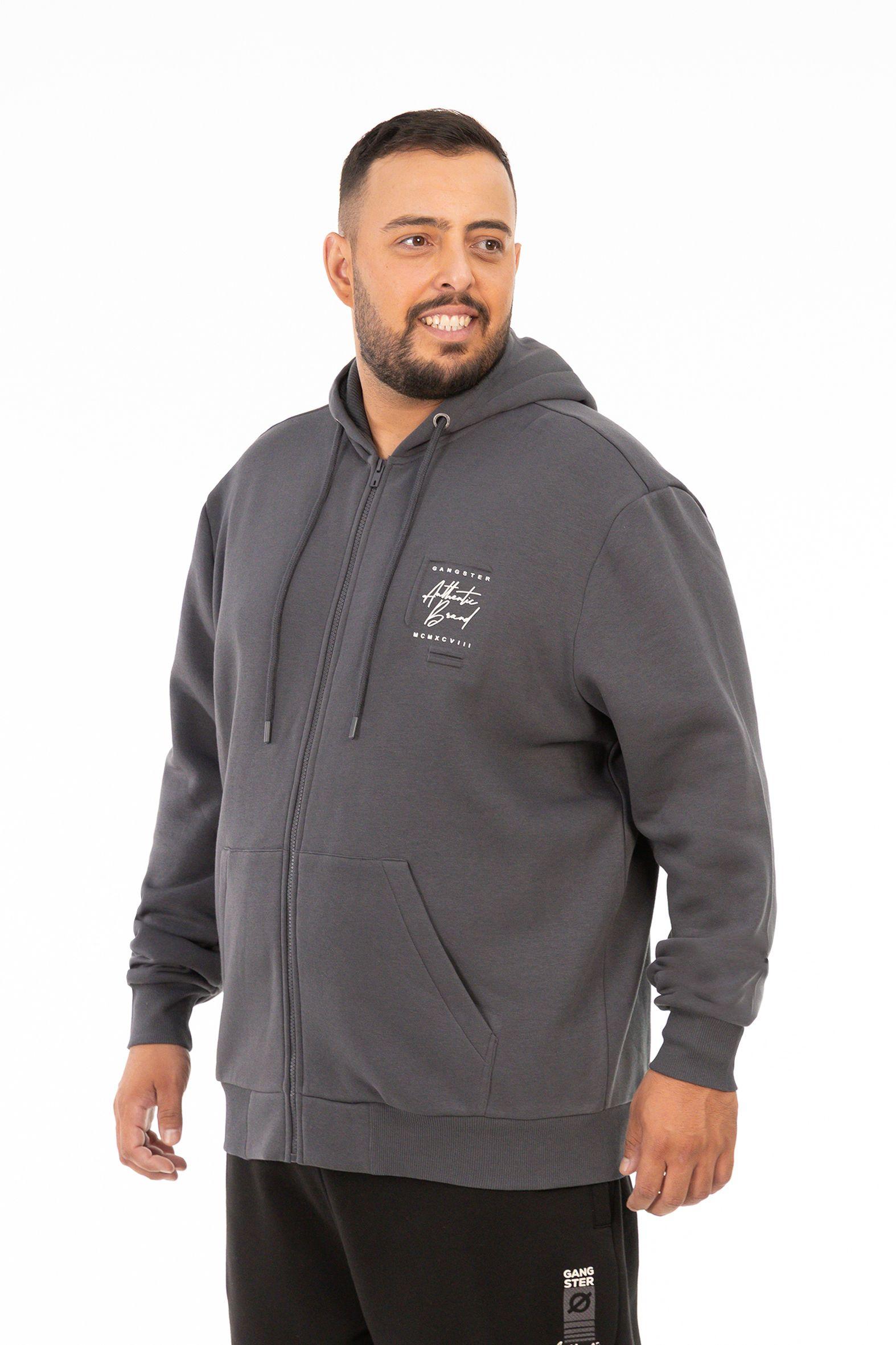 Plus Poleron Fullzipper Unit Grafito-2