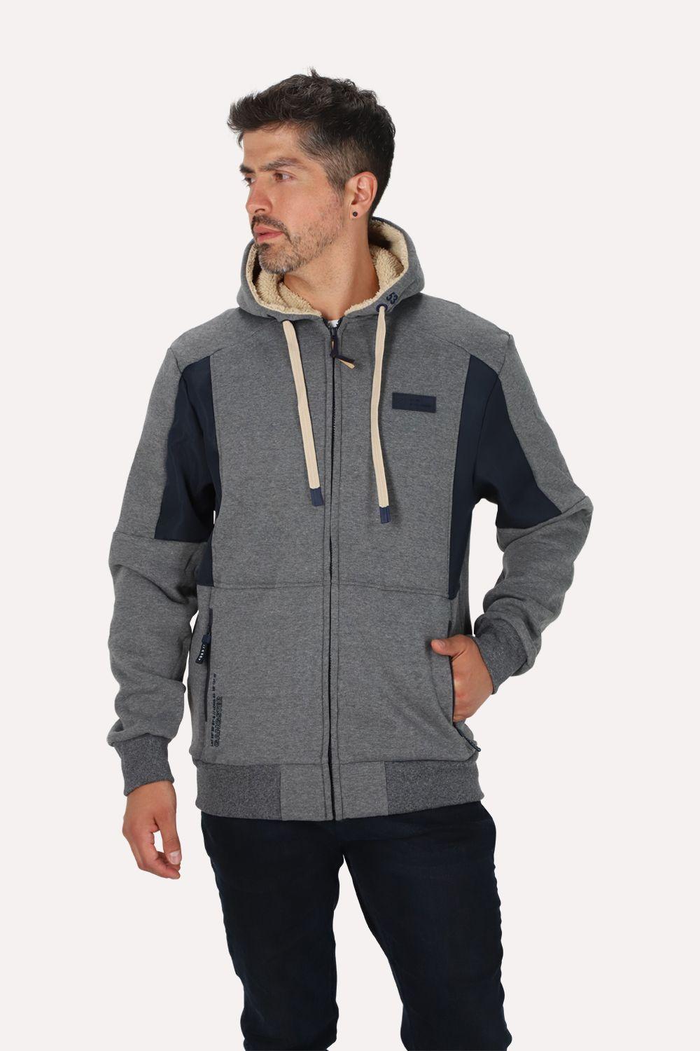 Poleron Full Zipper Flair Gris Gangster-0