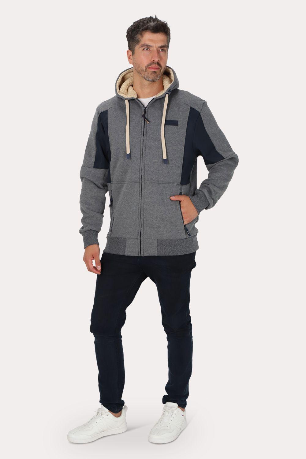 Poleron Full Zipper Flair Gris Gangster-3