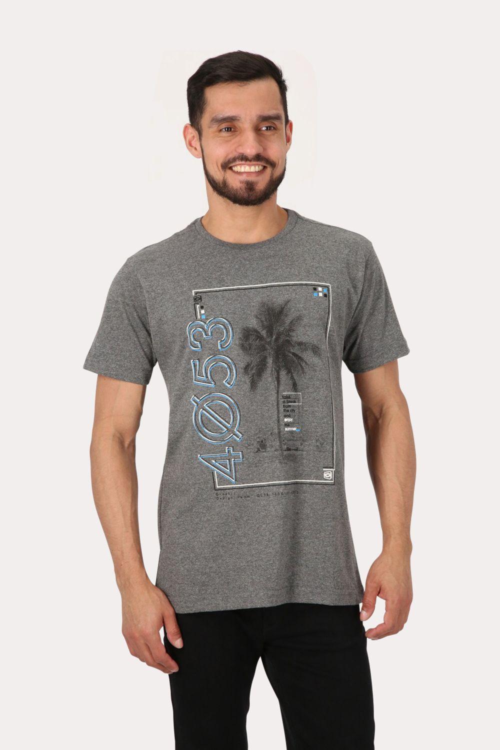 Polera Mc Básica Cyca Gris Gangster-0