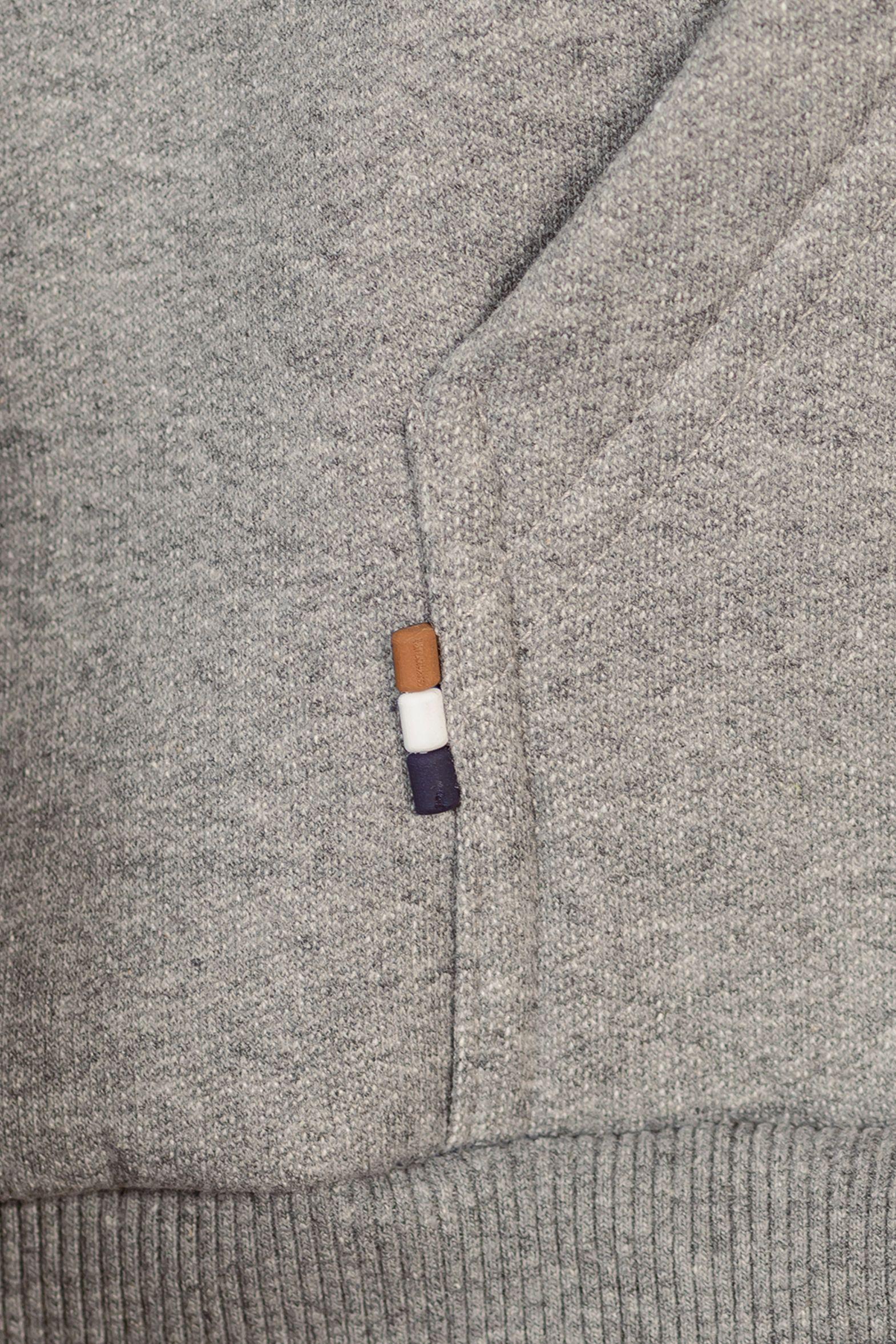 Plus Poleron Full Zipper Fleece Panel Azul Marino Gangster-3