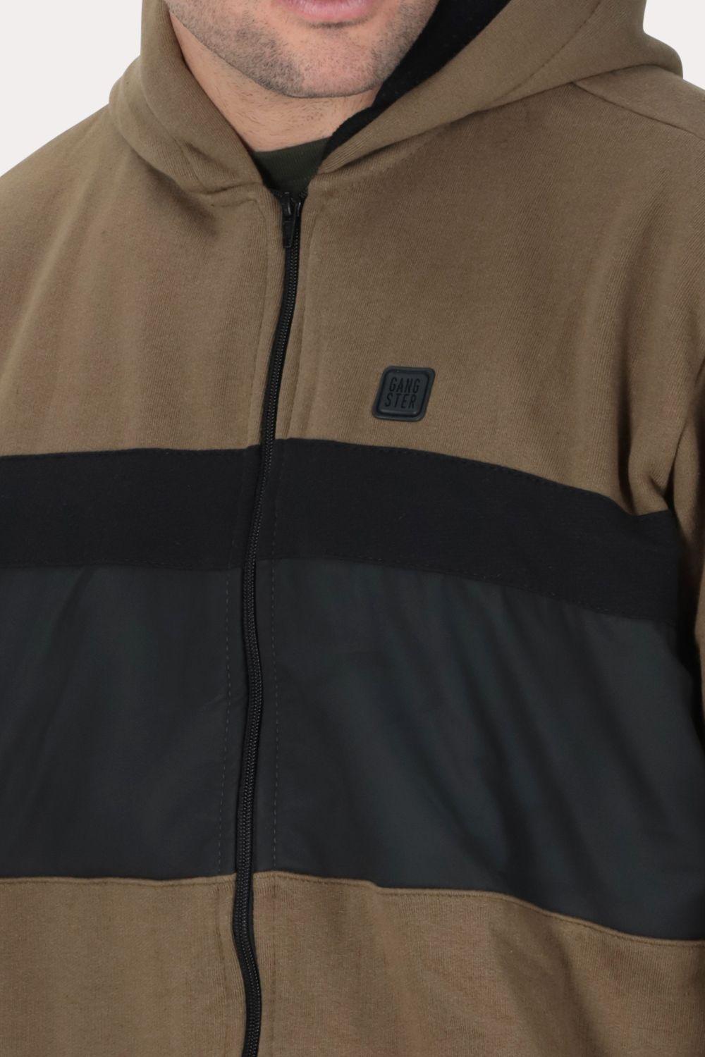Plus Poleron Full Zipper Fleece PanEL Cafe Gangster-2