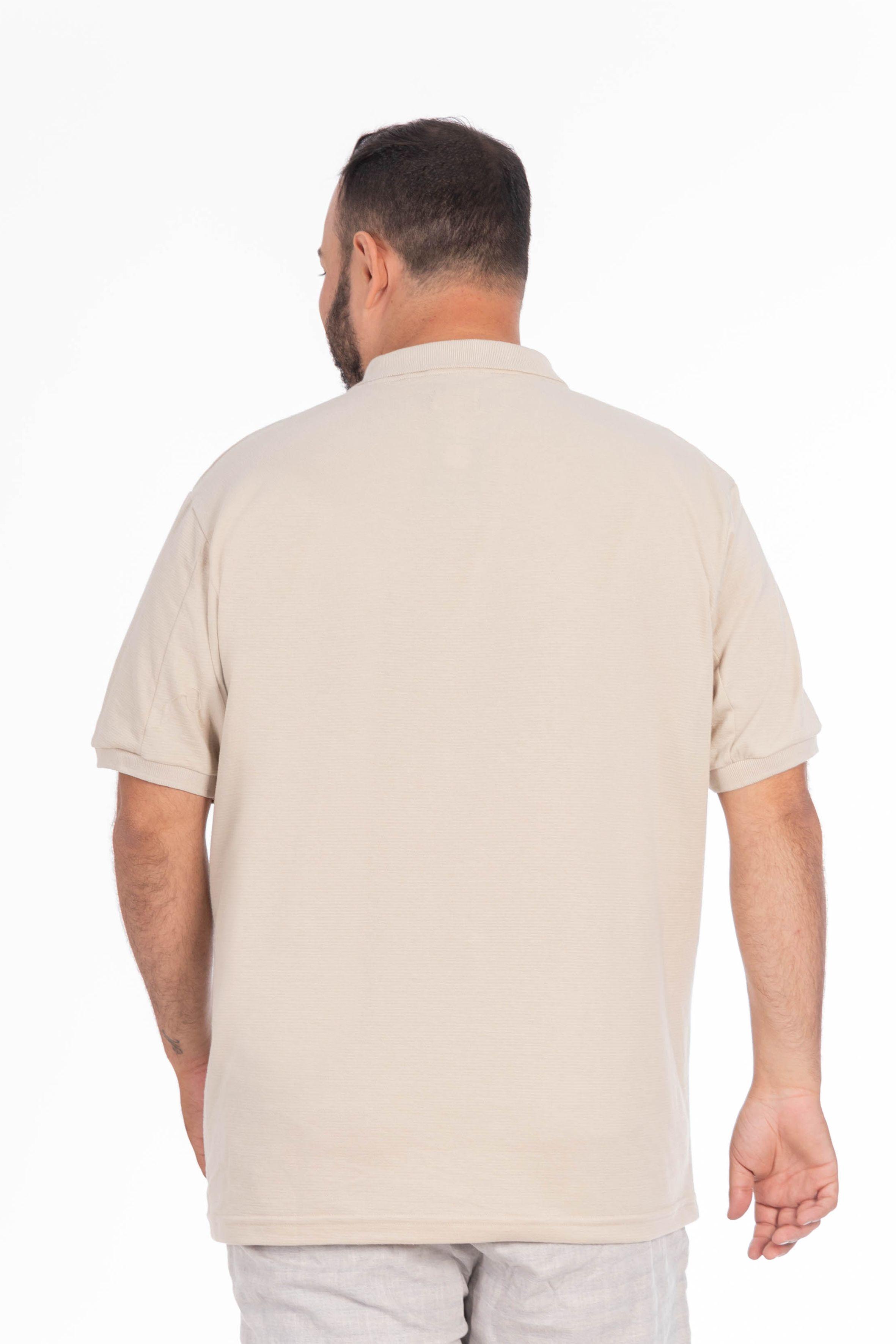 Plus Polera Cuello Textura Temple Beige-1