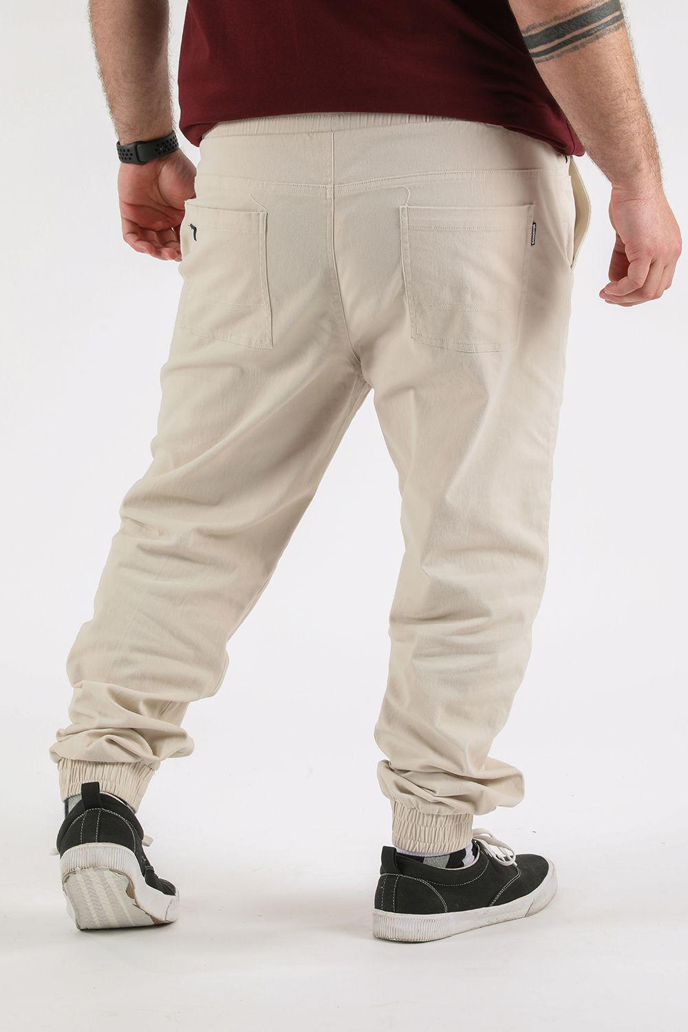 Plus Pantalon Jogger Canvas Over Beige Gangster-1