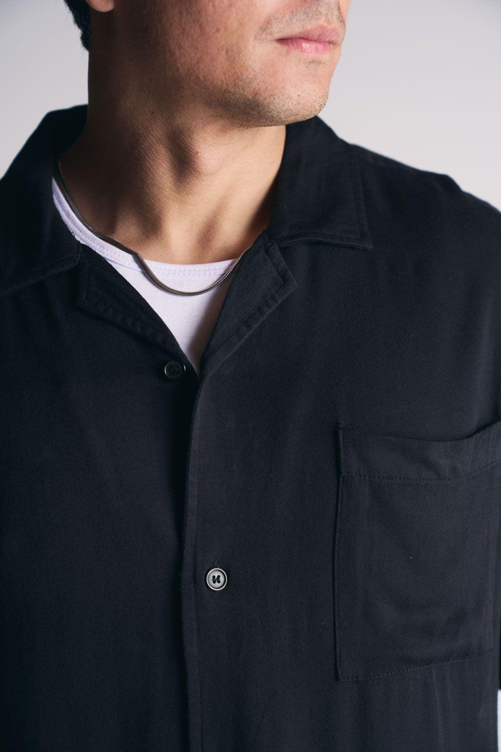 Plus Camisa Mc Riviera Negro-3