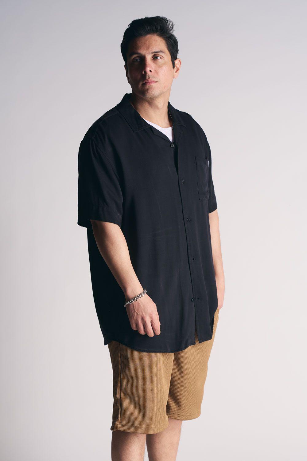 Plus Camisa Mc Riviera Negro-4