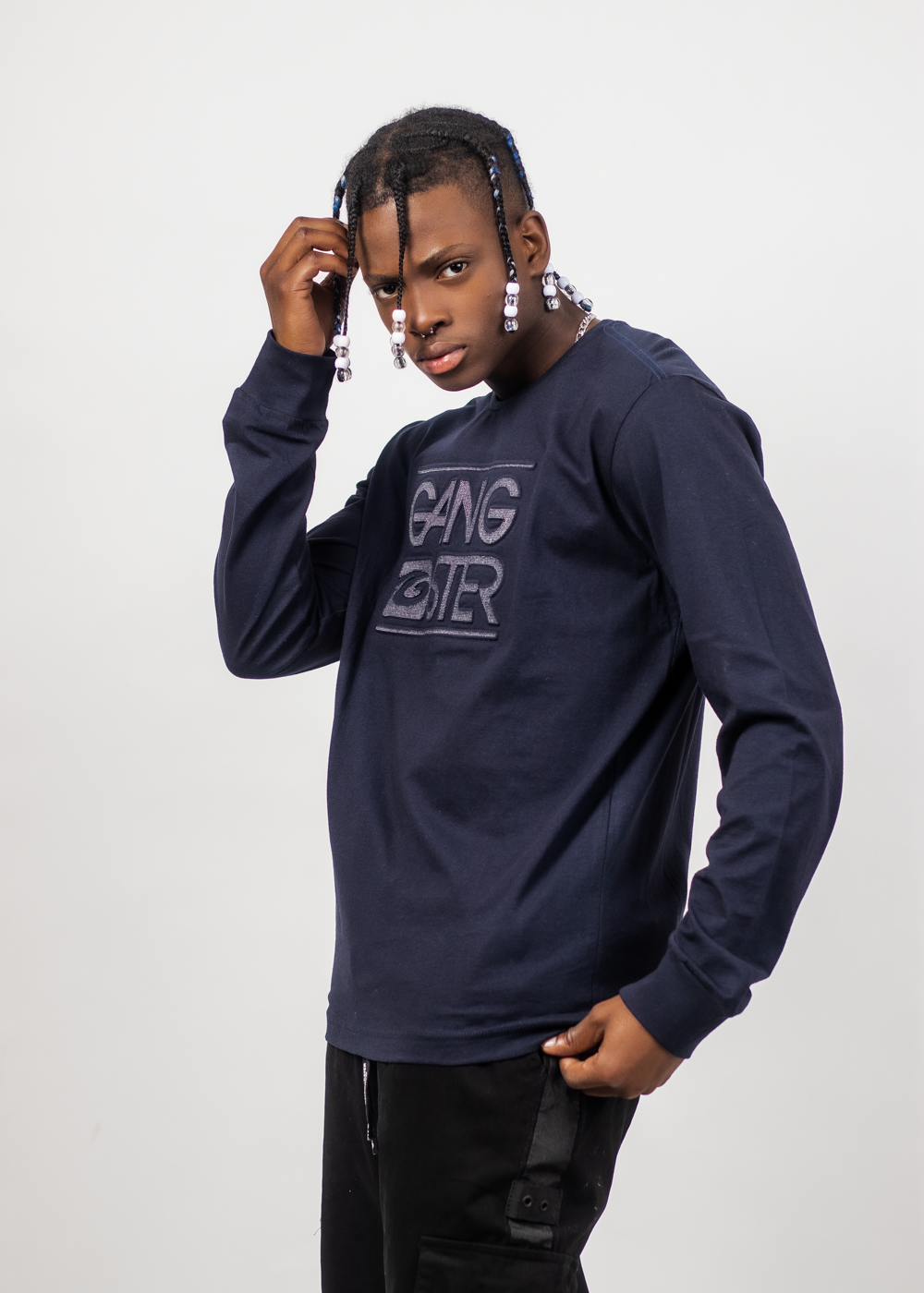 Polera ML Hope Azul Marino Gangster-0