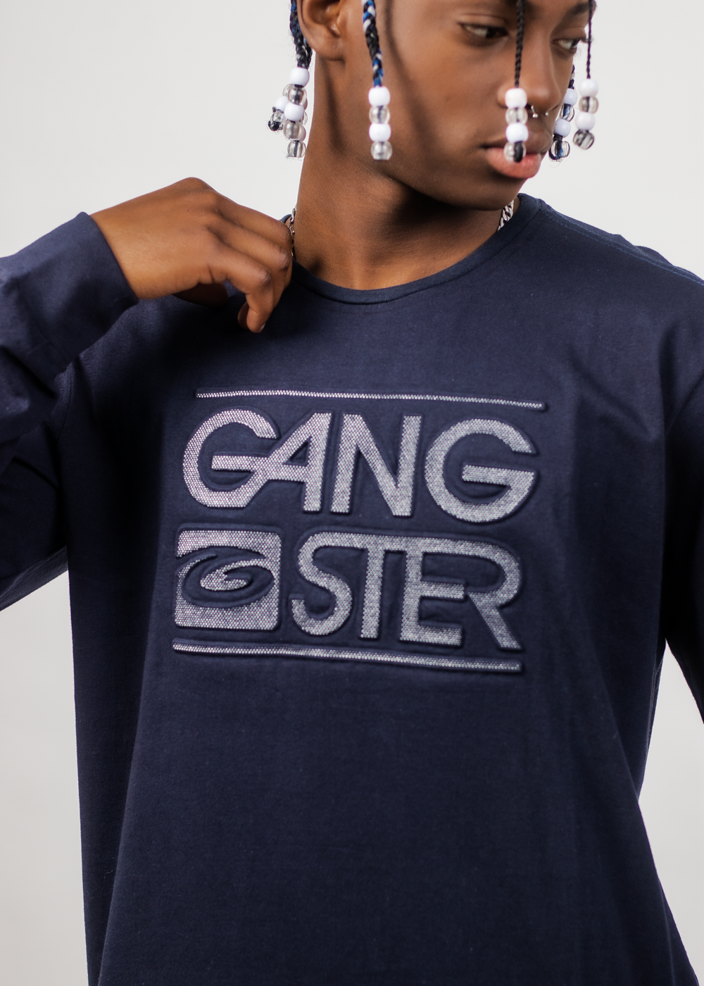 Polera ML Hope Azul Marino Gangster-2