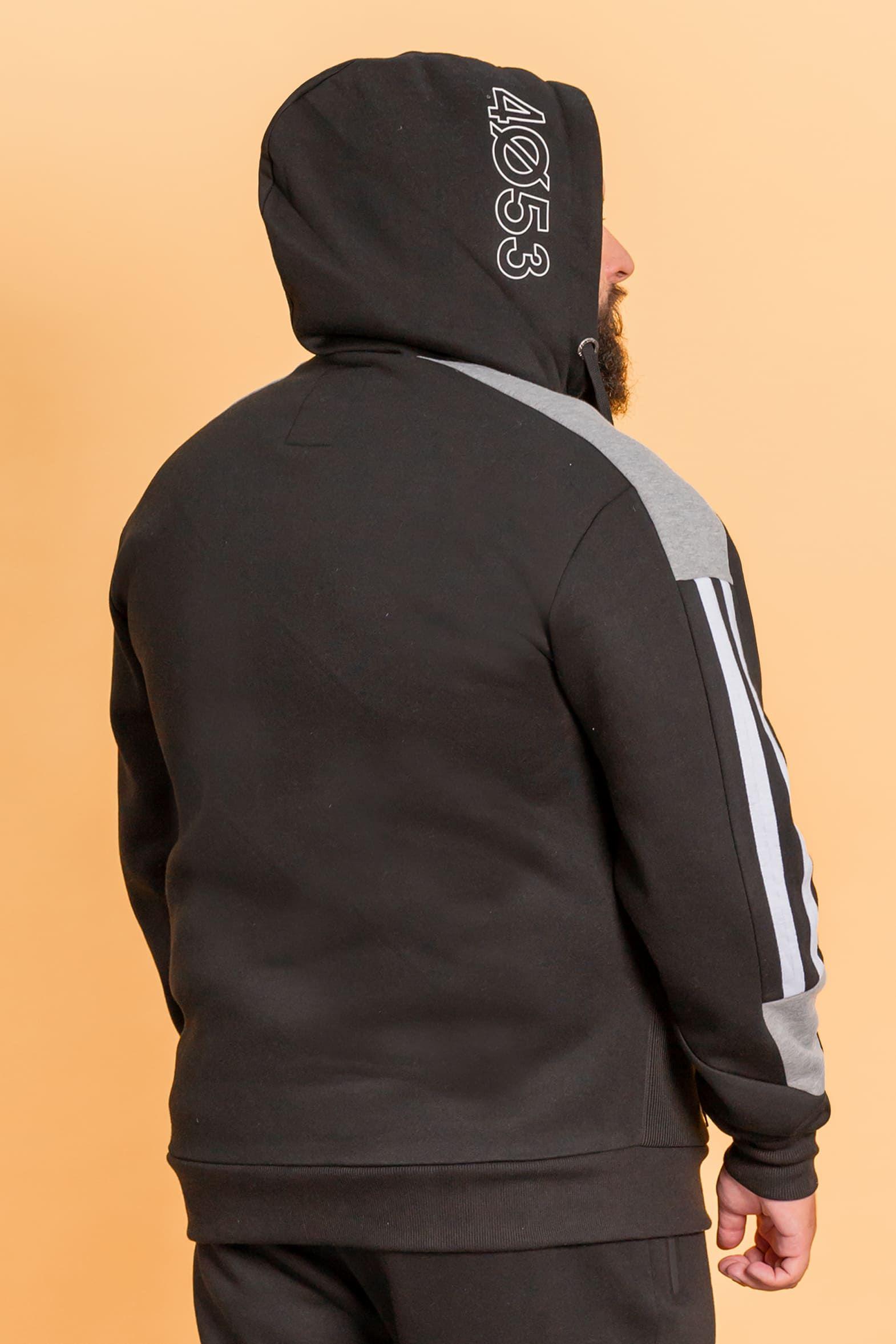 Plus Polerón Full Zipper Fleece Proudly Negro Gangster-2
