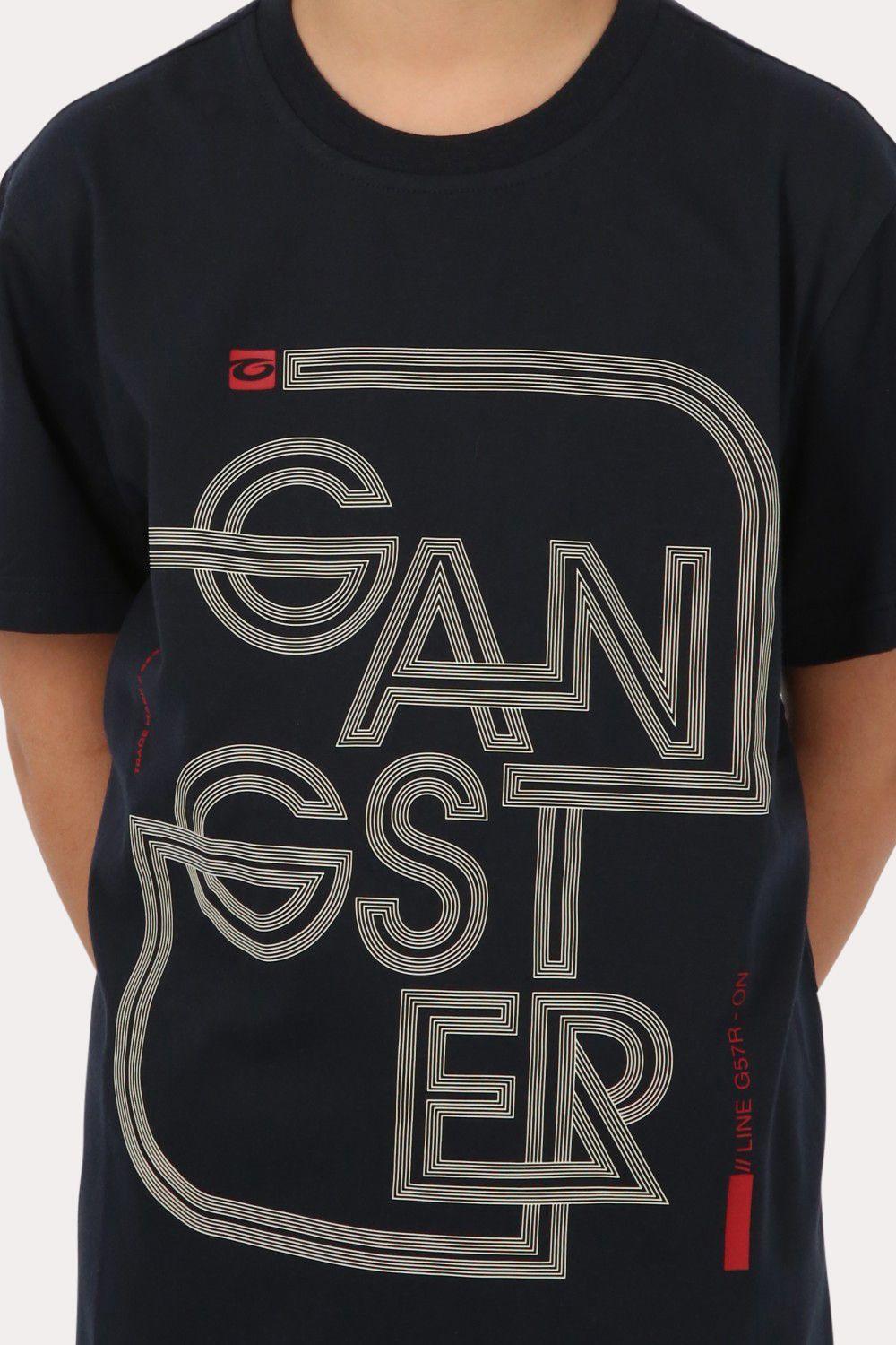 Teen Polera Mc Básica  Atalaia Azul Gangster-2