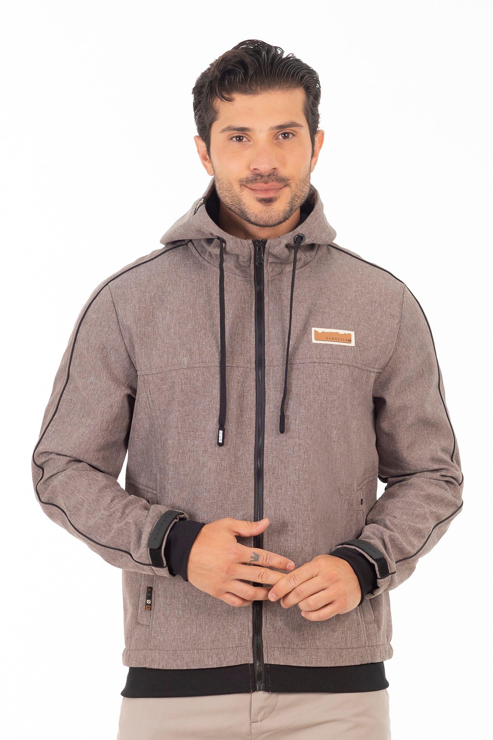 Chaqueta Full Zipper Crag Café Mezcla Gangster-2