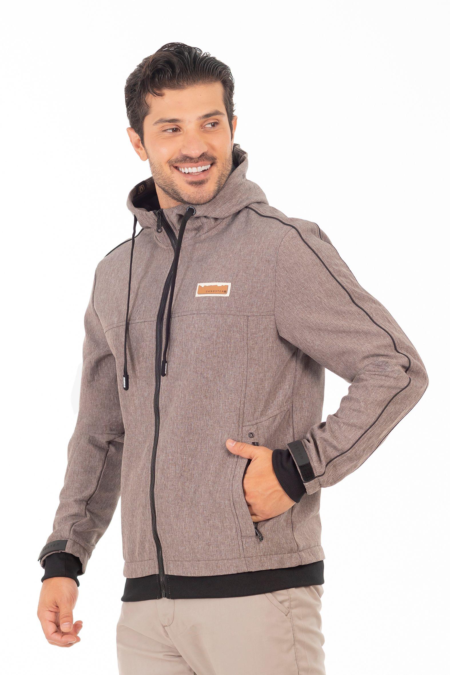 Chaqueta Full Zipper Crag Café Mezcla Gangster-4