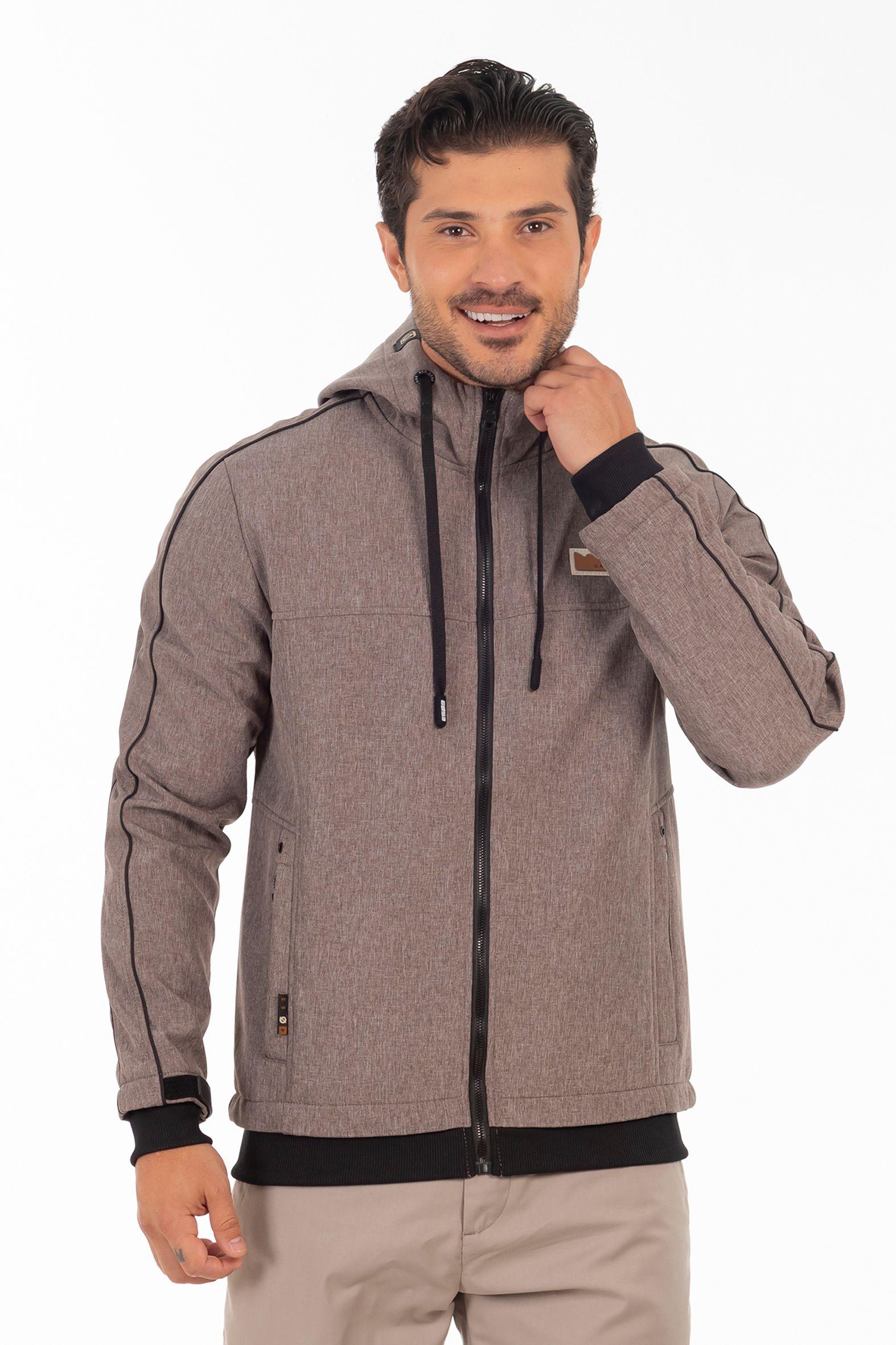Chaqueta Full Zipper Crag Café Mezcla Gangster-0