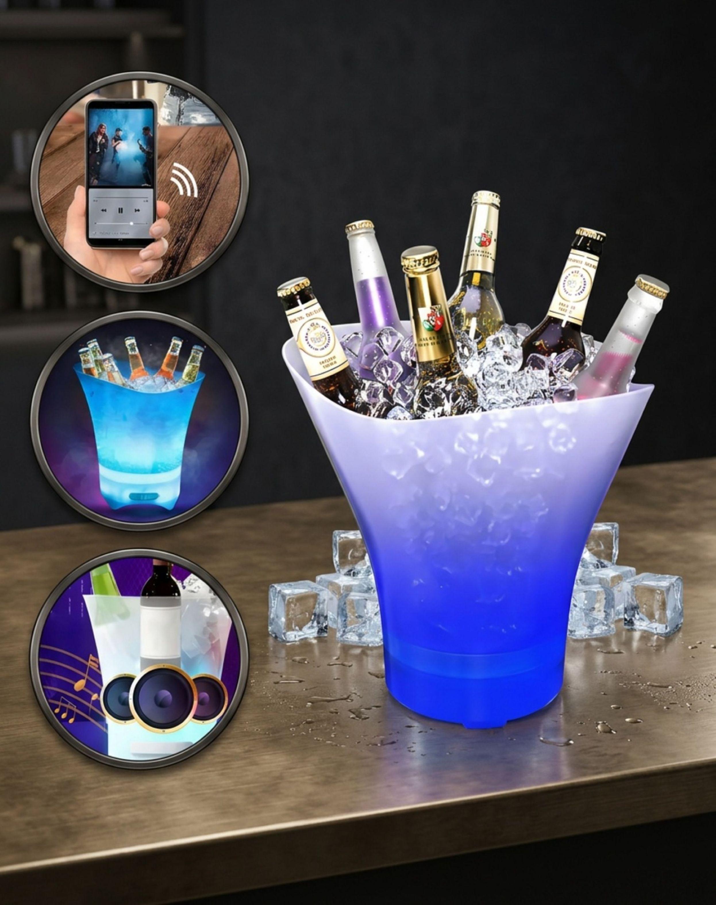 Hielera Parlante Bluetooth 7l Led Rgb Recargable Fiestas-1