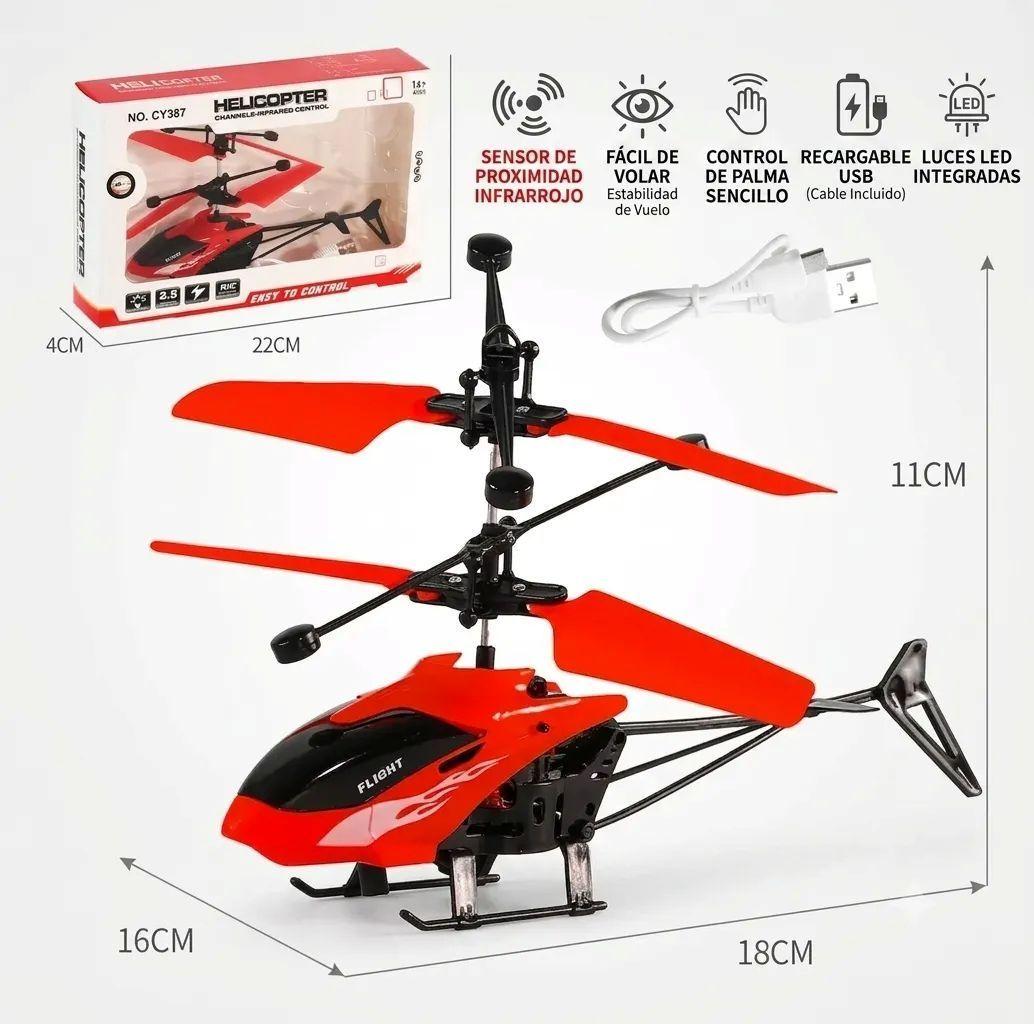 Helicóptero Volador Con Sensor Juguete Niño Recargable Usb-5