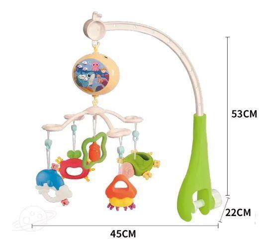 Móvil Cuna Bebe Con Control Remoto Marino 668-214-1