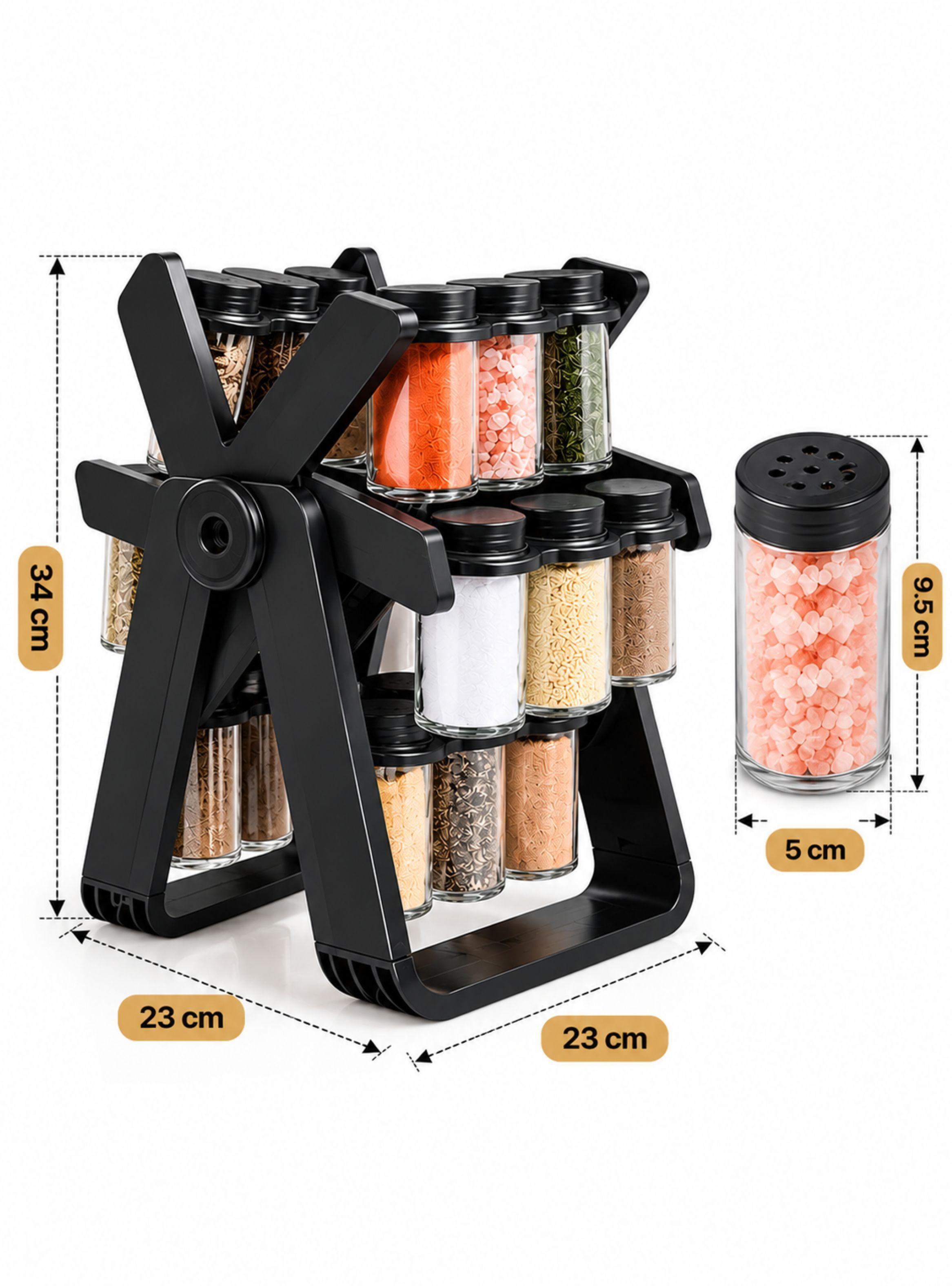 Especiero Giratorio 360 Organizador Cocina 18 Frascos Vidrio-2