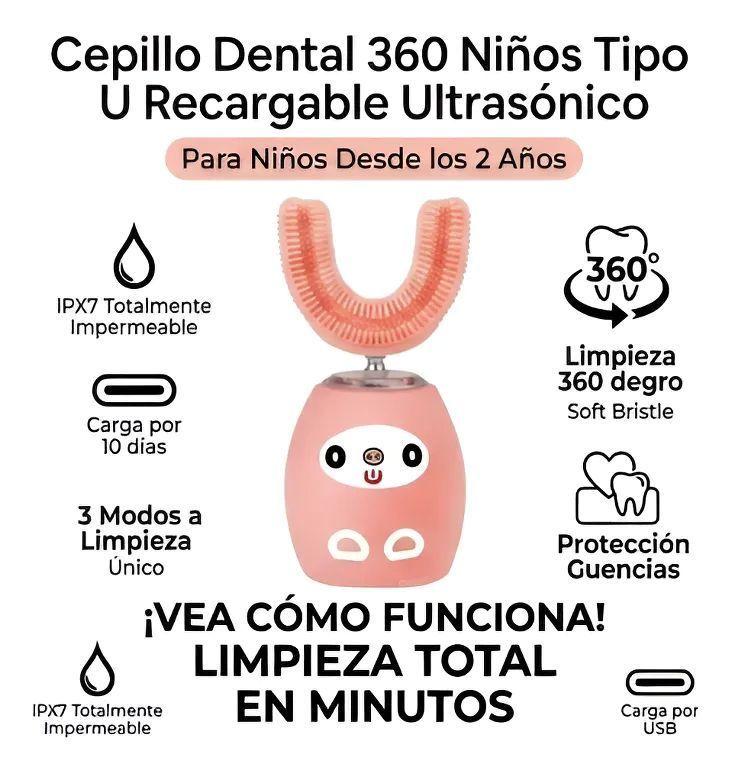 Cepillo Dental 360 Ultrasónico Limpiador Dientes Para Niños-4