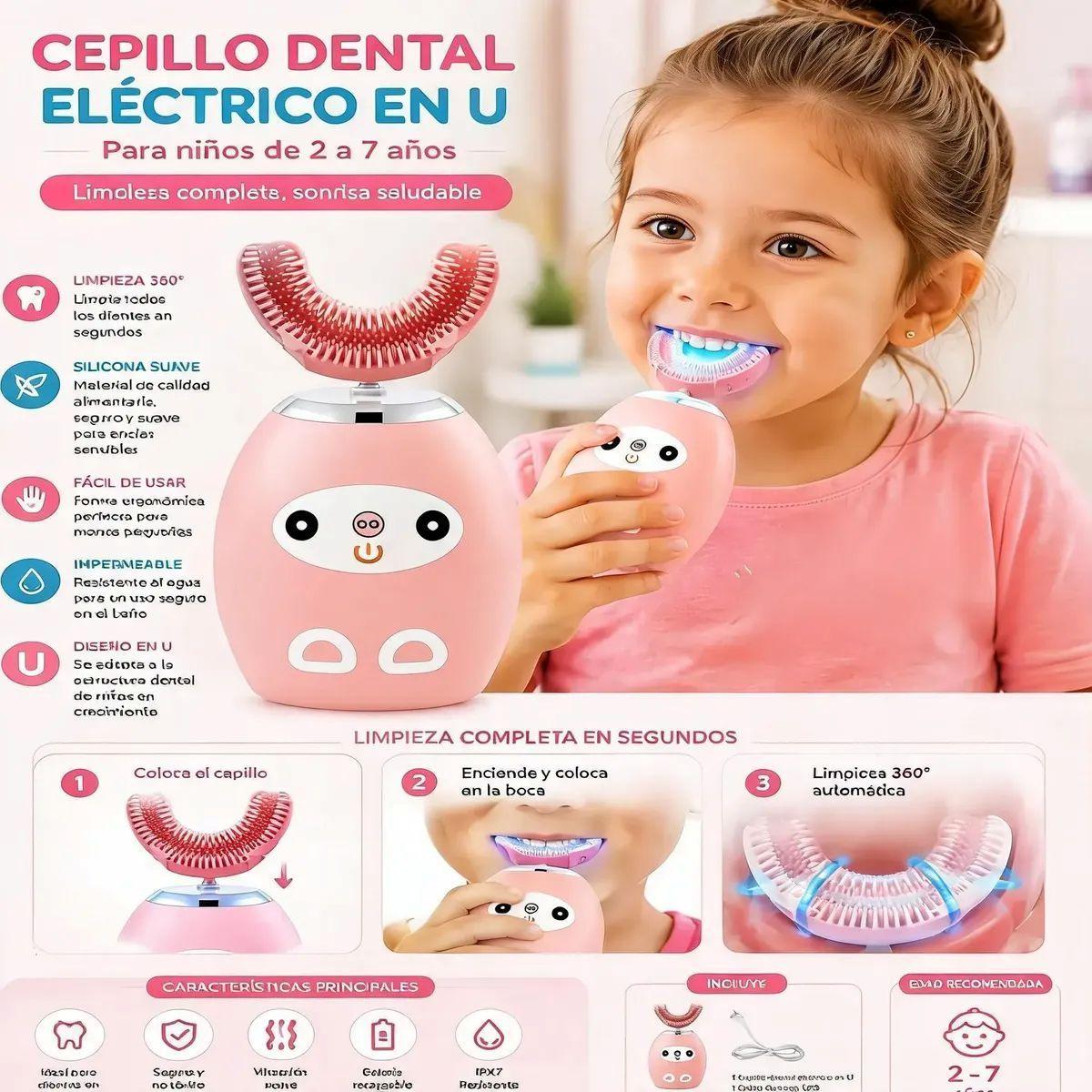 Cepillo Dental 360 Ultrasónico Limpiador Dientes Para Niños-7