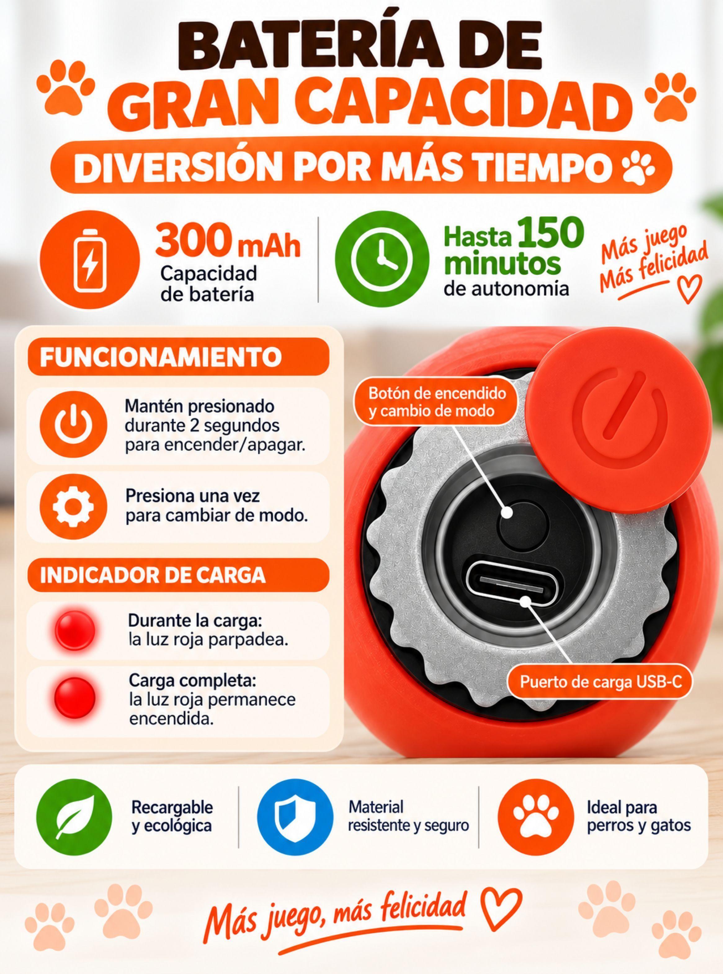Pelotas Interactiva Inteligentes Para Mascotas Recargable-2