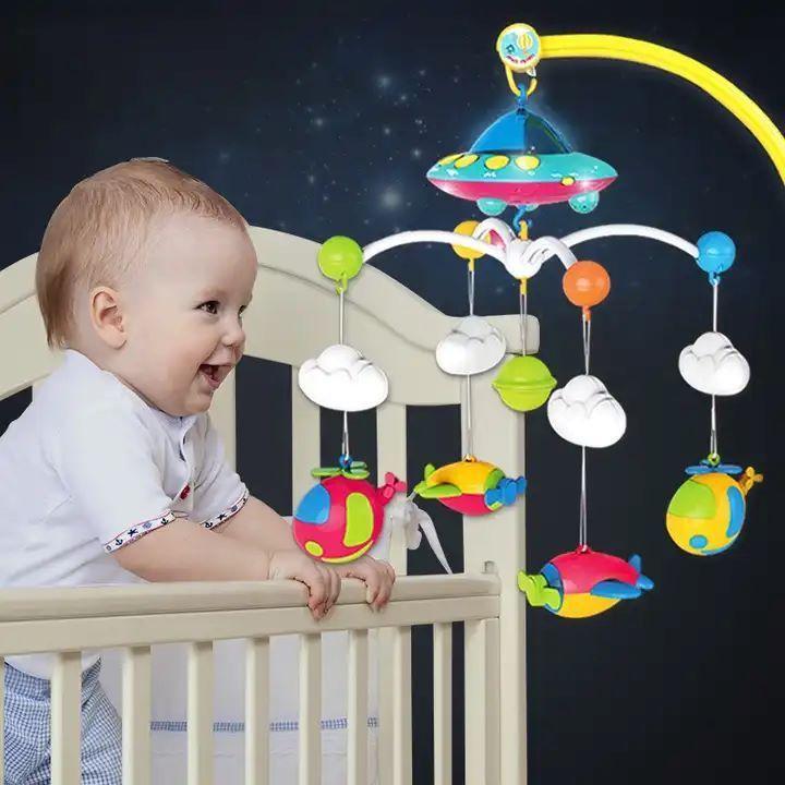 Móvil De Bebe Musical Con Sonajeros Giratorio-4