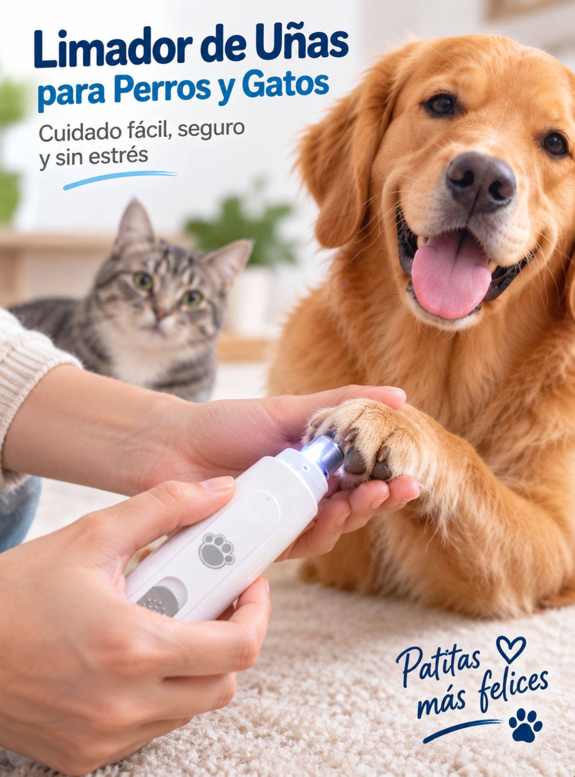 Limador El ctrico de U as para Perros y Gatos Recargable USB con Luz LED-1