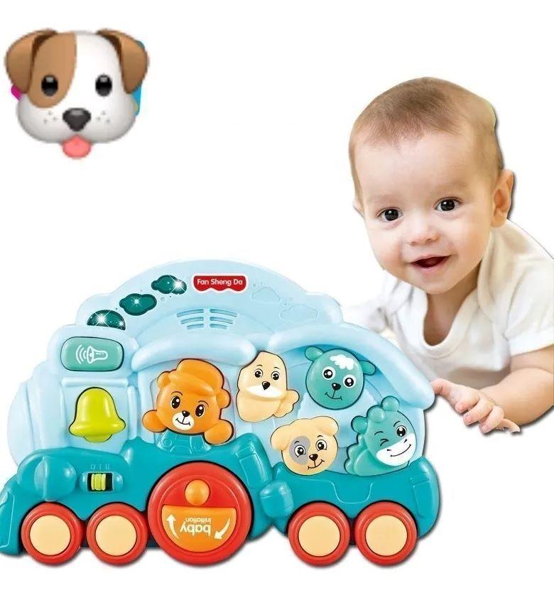 Tren Didáctico De Animalitos Luces Sonido Juguete Bebes-2