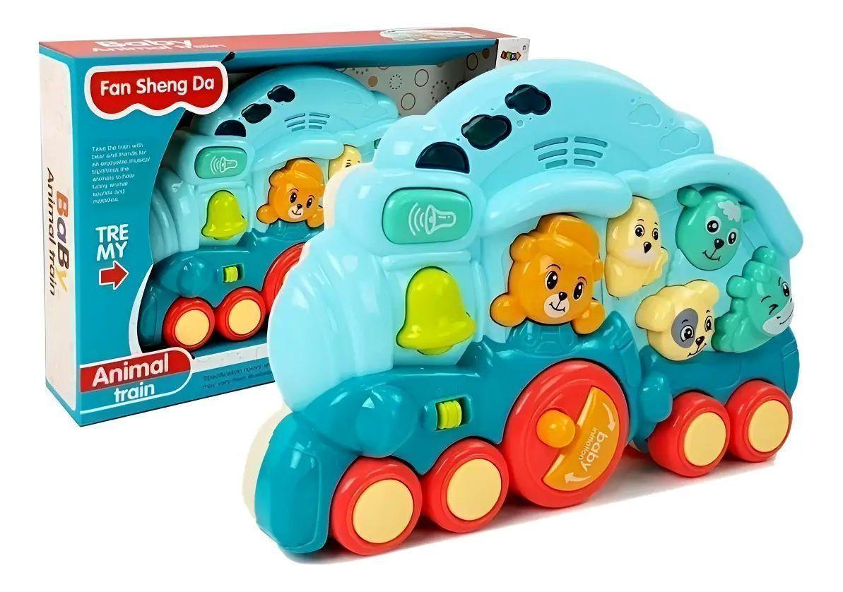 Tren Didáctico De Animalitos Luces Sonido Juguete Bebes-3