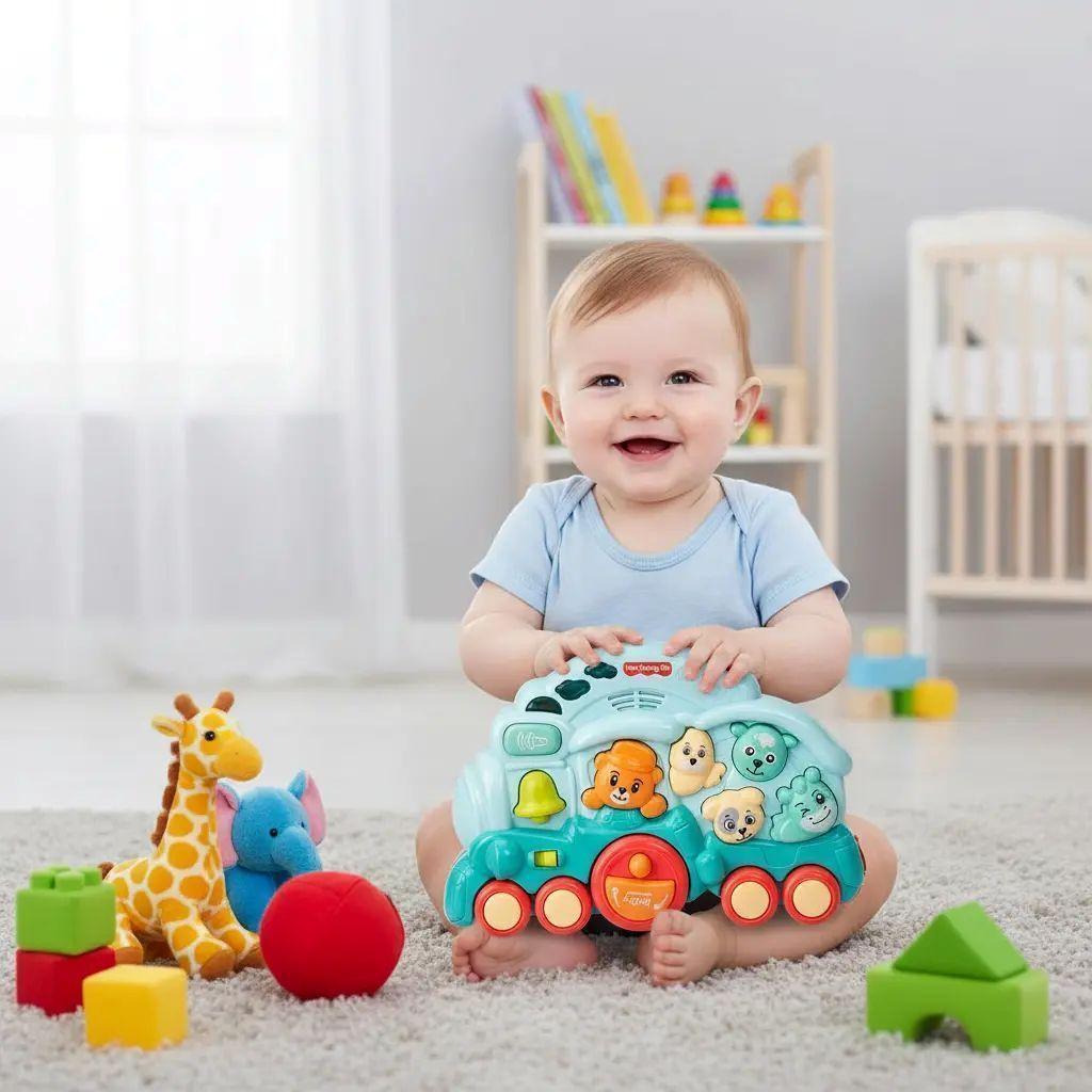Tren Didáctico De Animalitos Luces Sonido Juguete Bebes-4