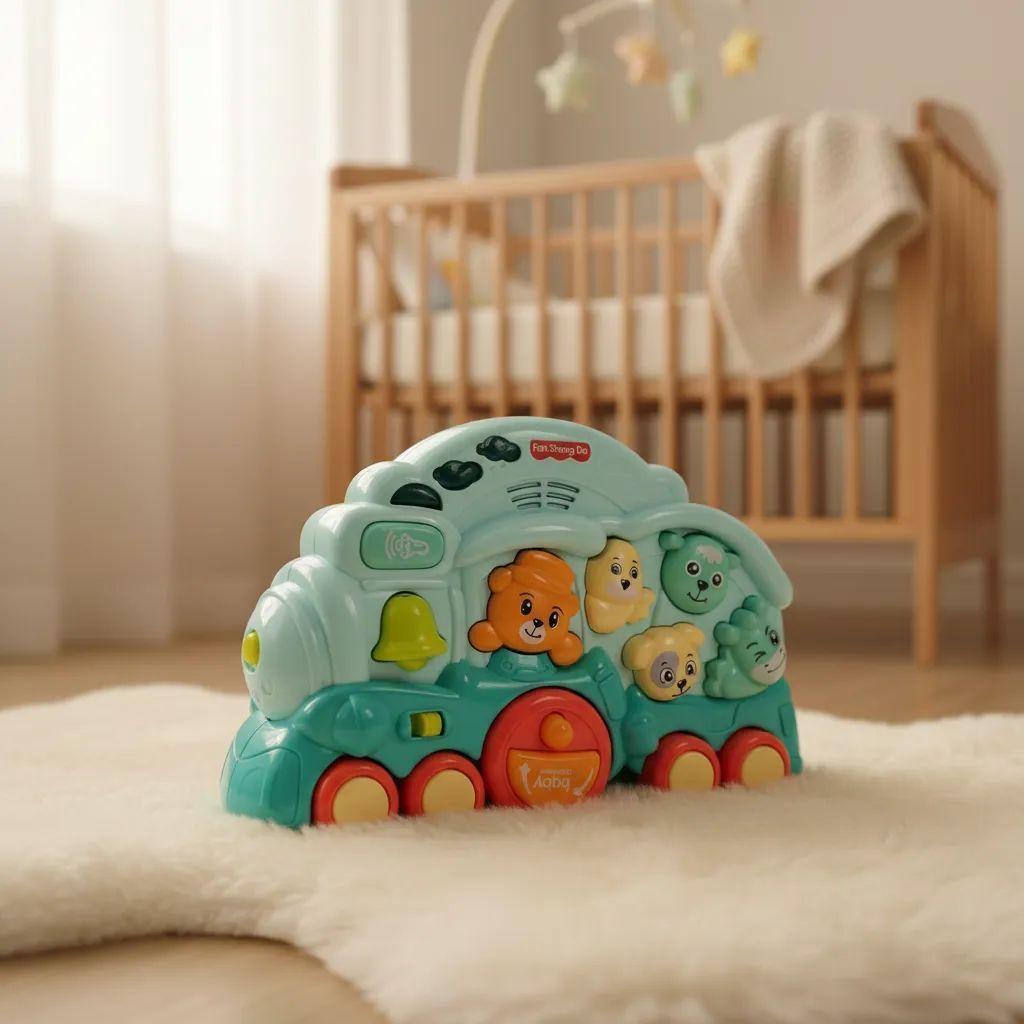Tren Didáctico De Animalitos Luces Sonido Juguete Bebes-5