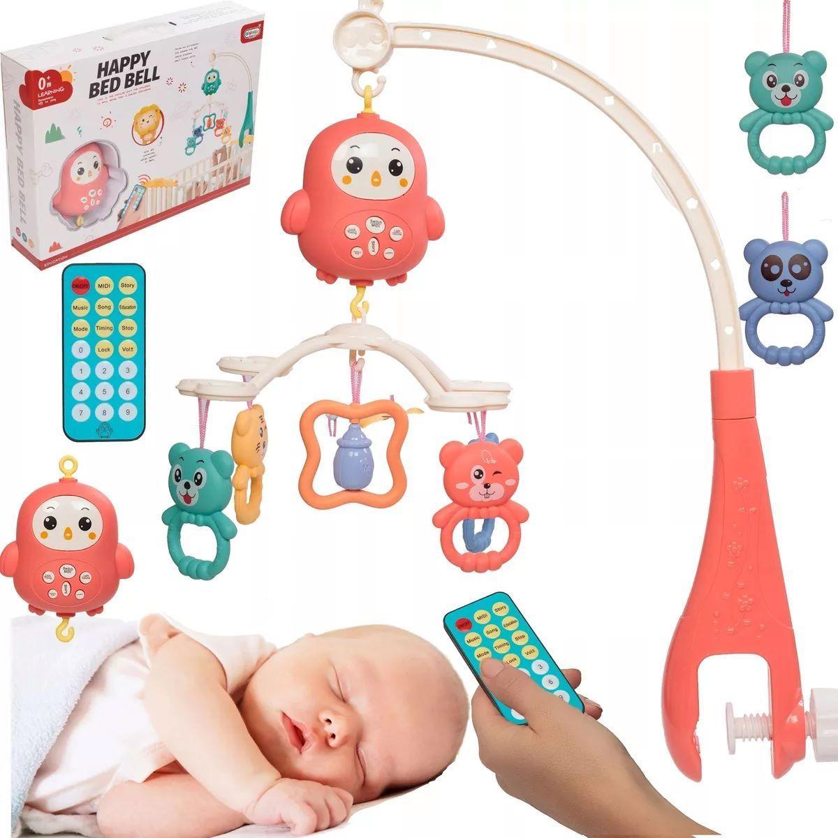 Móvil Giratorio Para Cuna De Bebe Con Luz y Sonido-6