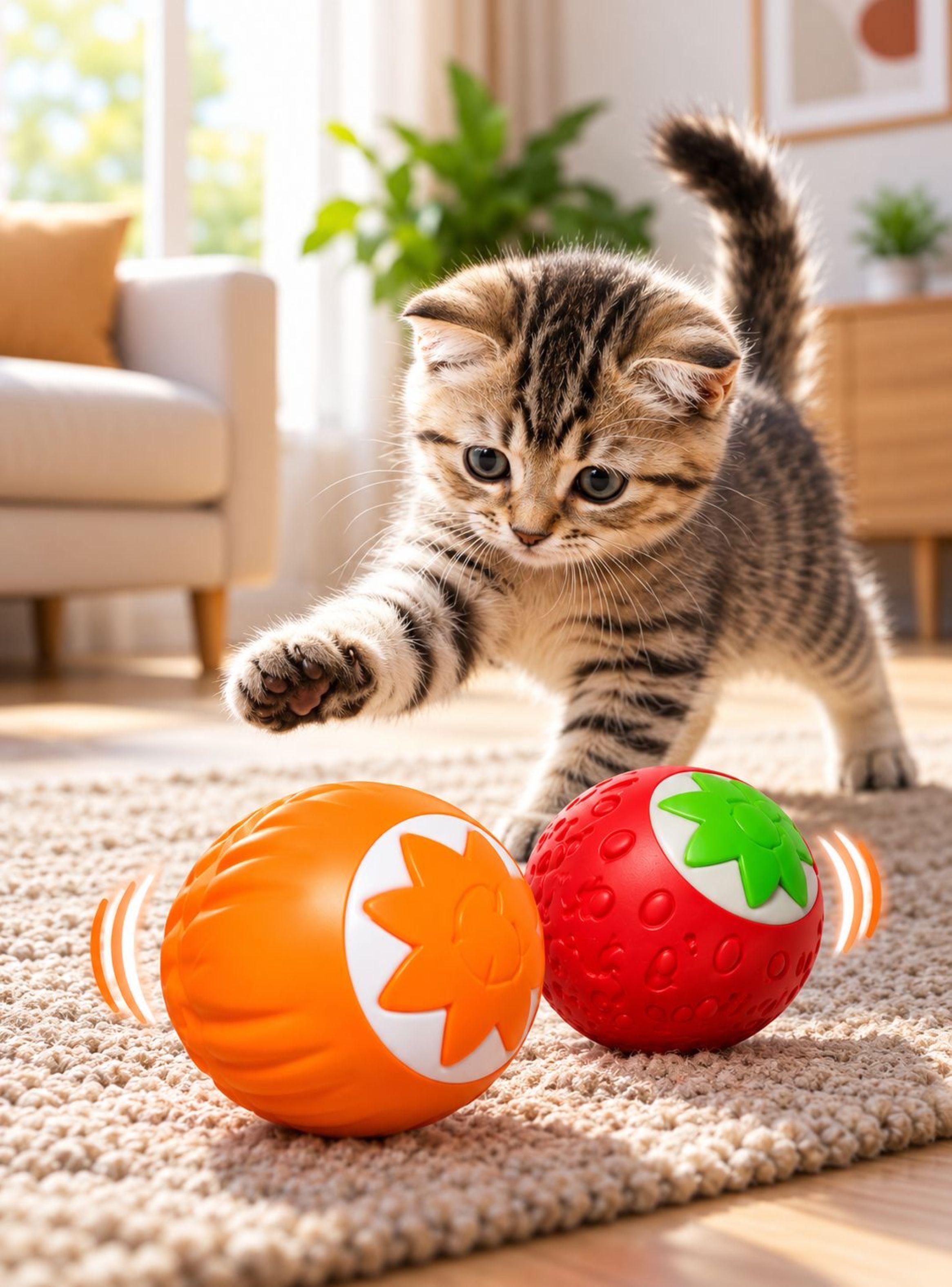 Pelota Interactiva Autom tica Para Gatos Juguete Inteligente-1