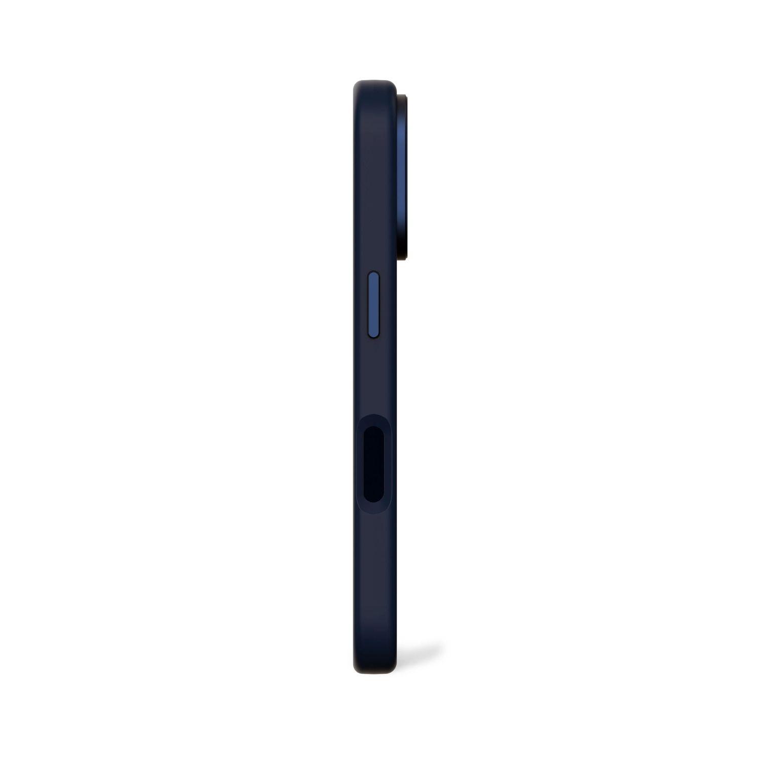 Funda silicona antimicrobial Magsafe iPhone 16 Azul marino-4