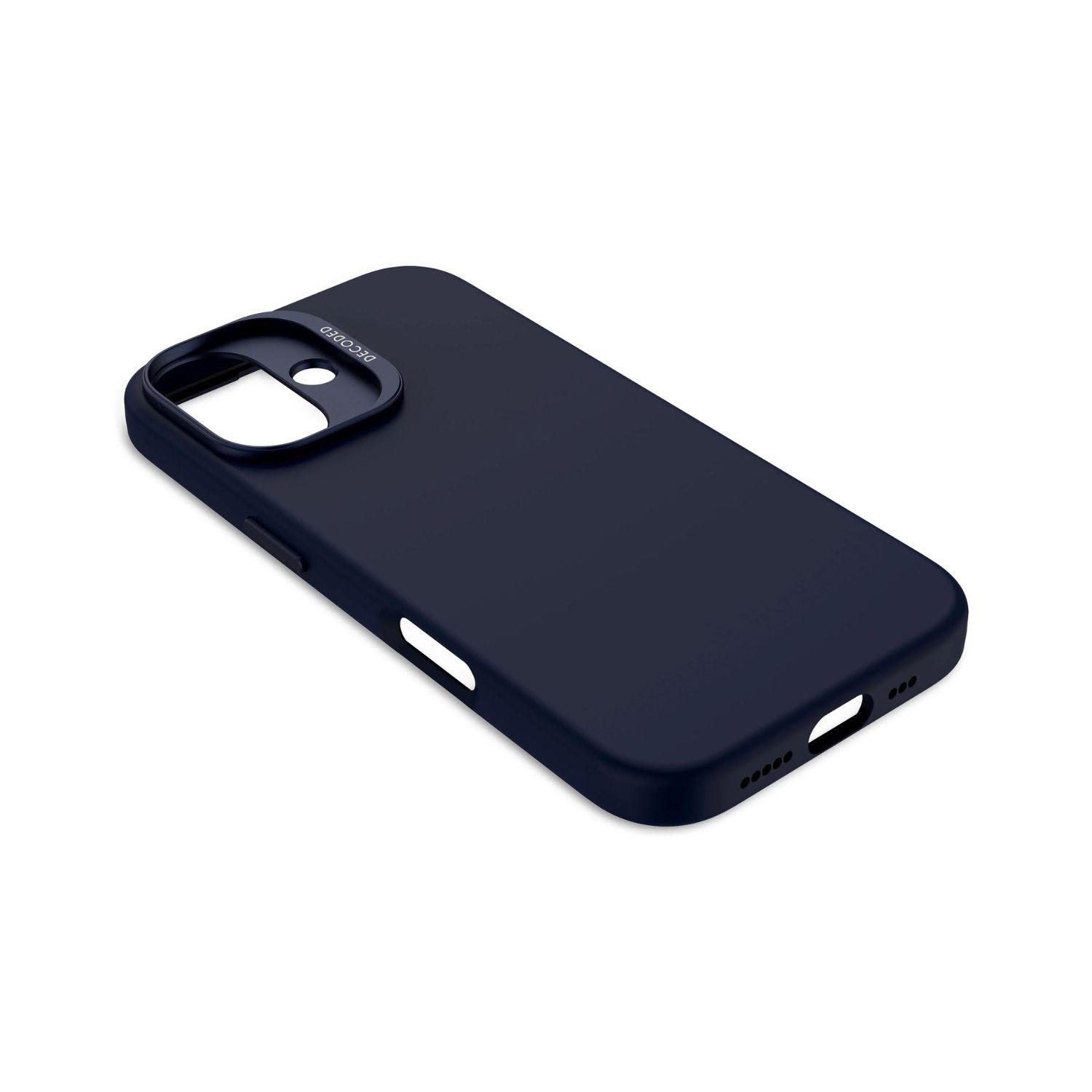Funda silicona antimicrobial Magsafe iPhone 16 Azul marino-5