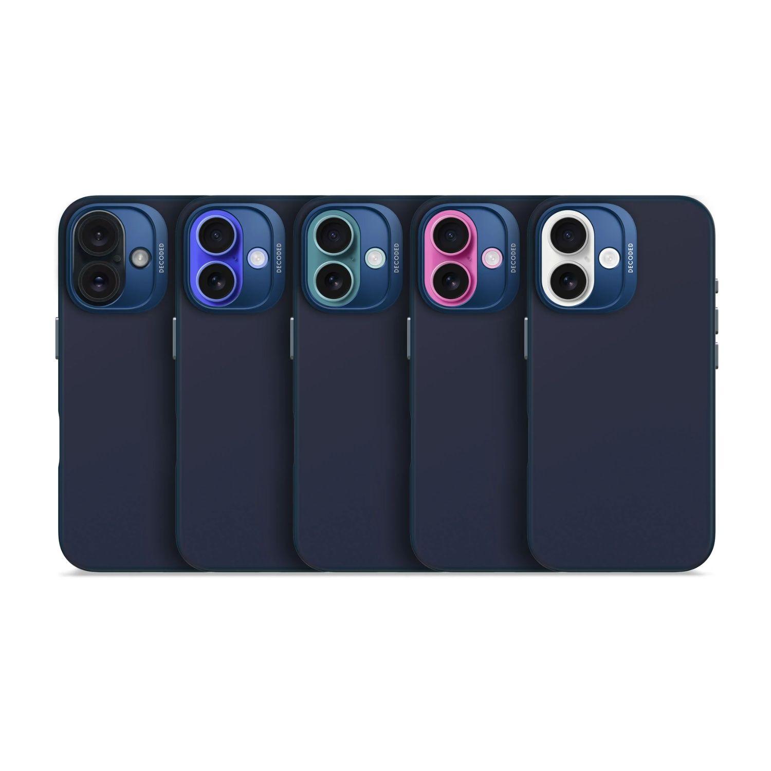 Funda silicona antimicrobial Magsafe iPhone 16 Azul marino-8
