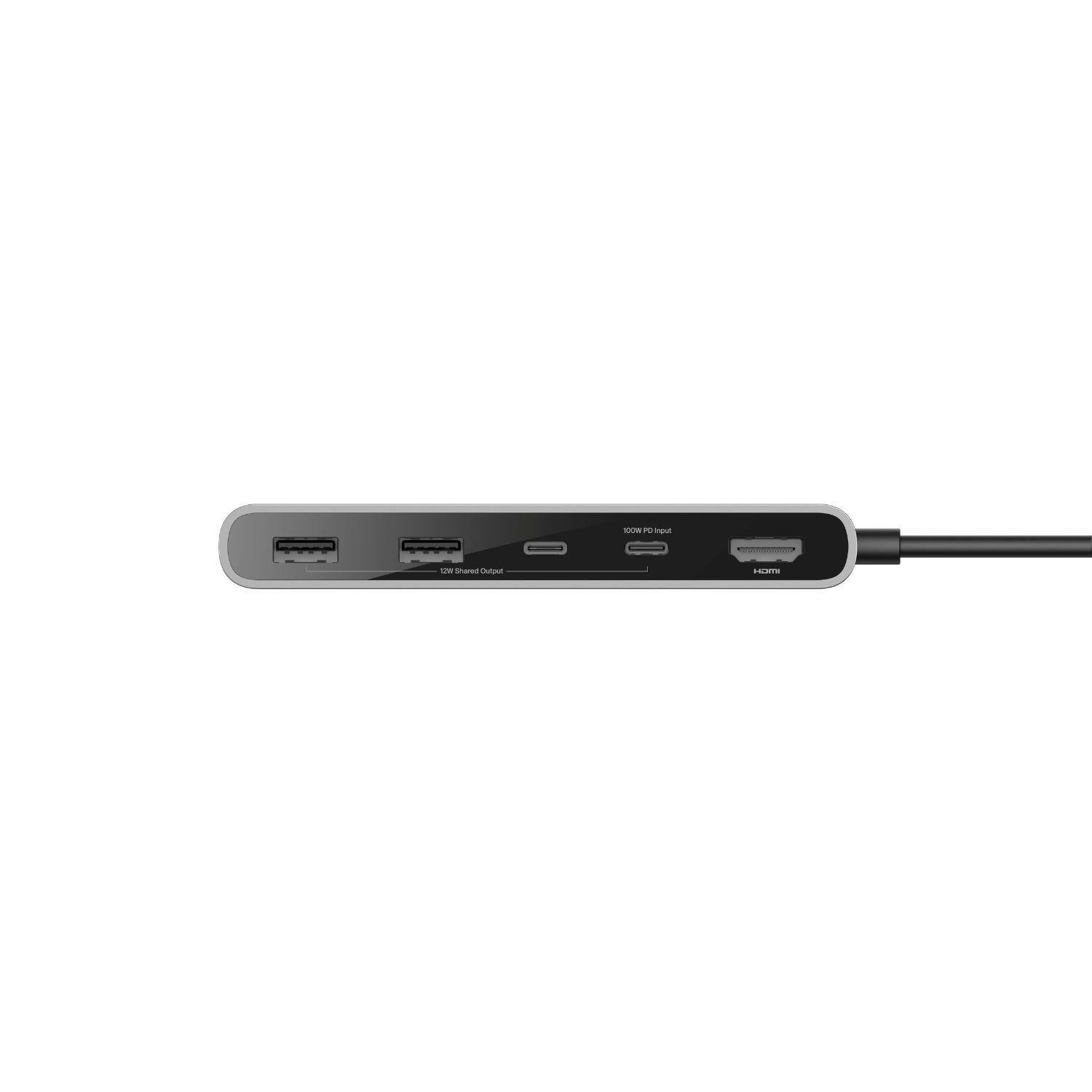 Hub USB-C de 7 puertos gris espacial-2