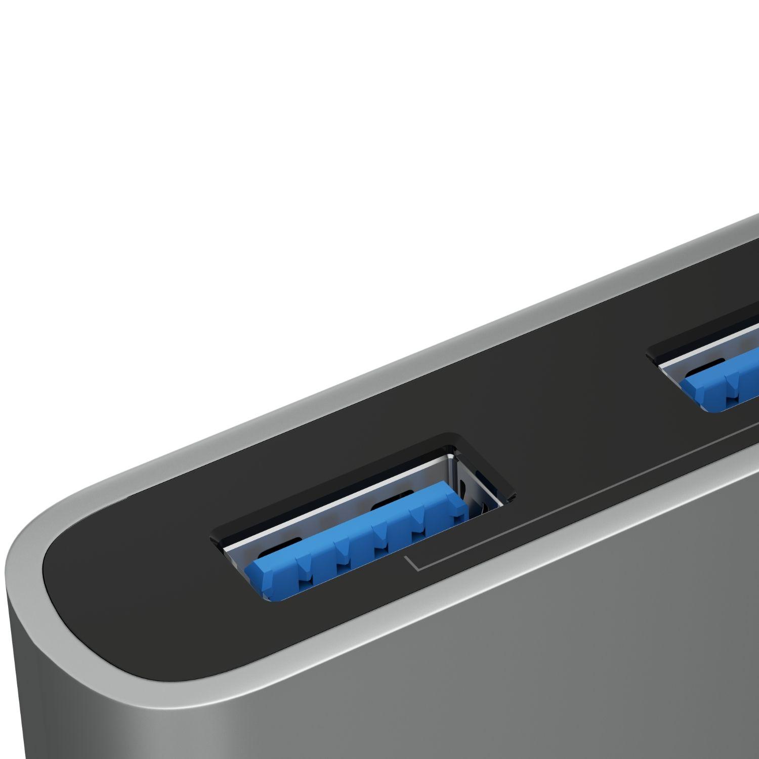 Hub USB-C de 7 puertos gris espacial-4