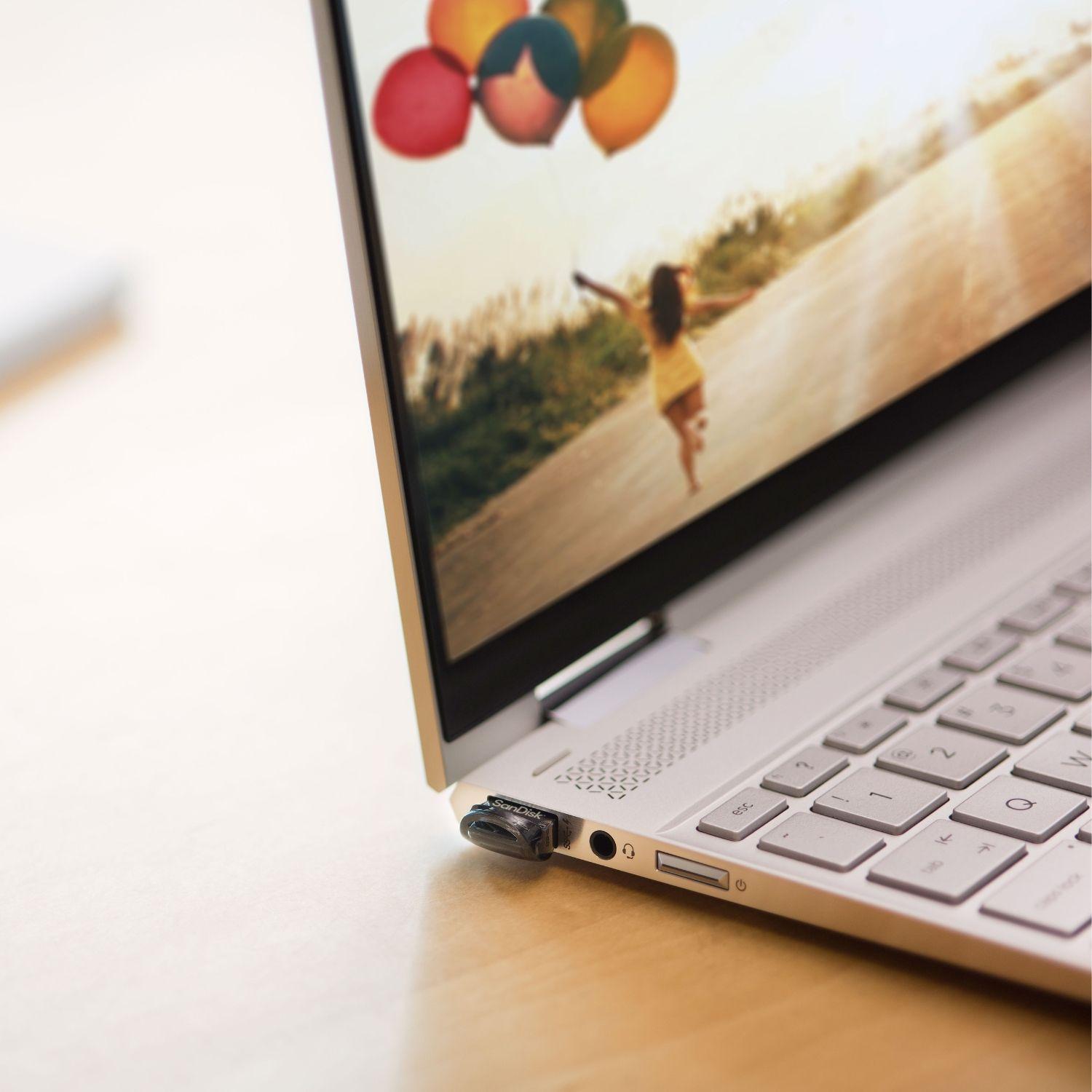 Pendrive SanDisk Ultra Fit 64GB USB 3.2 Negro-6