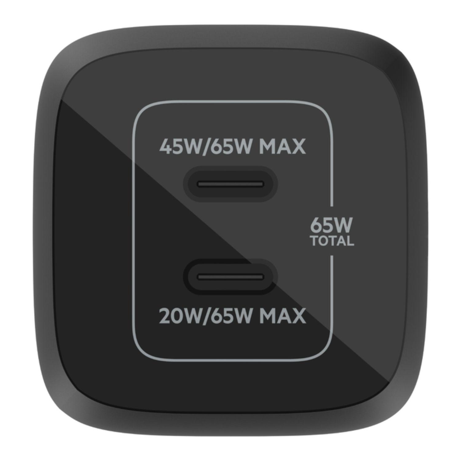 Cargador 65W Max 2x USB-C Belkin Negro-2