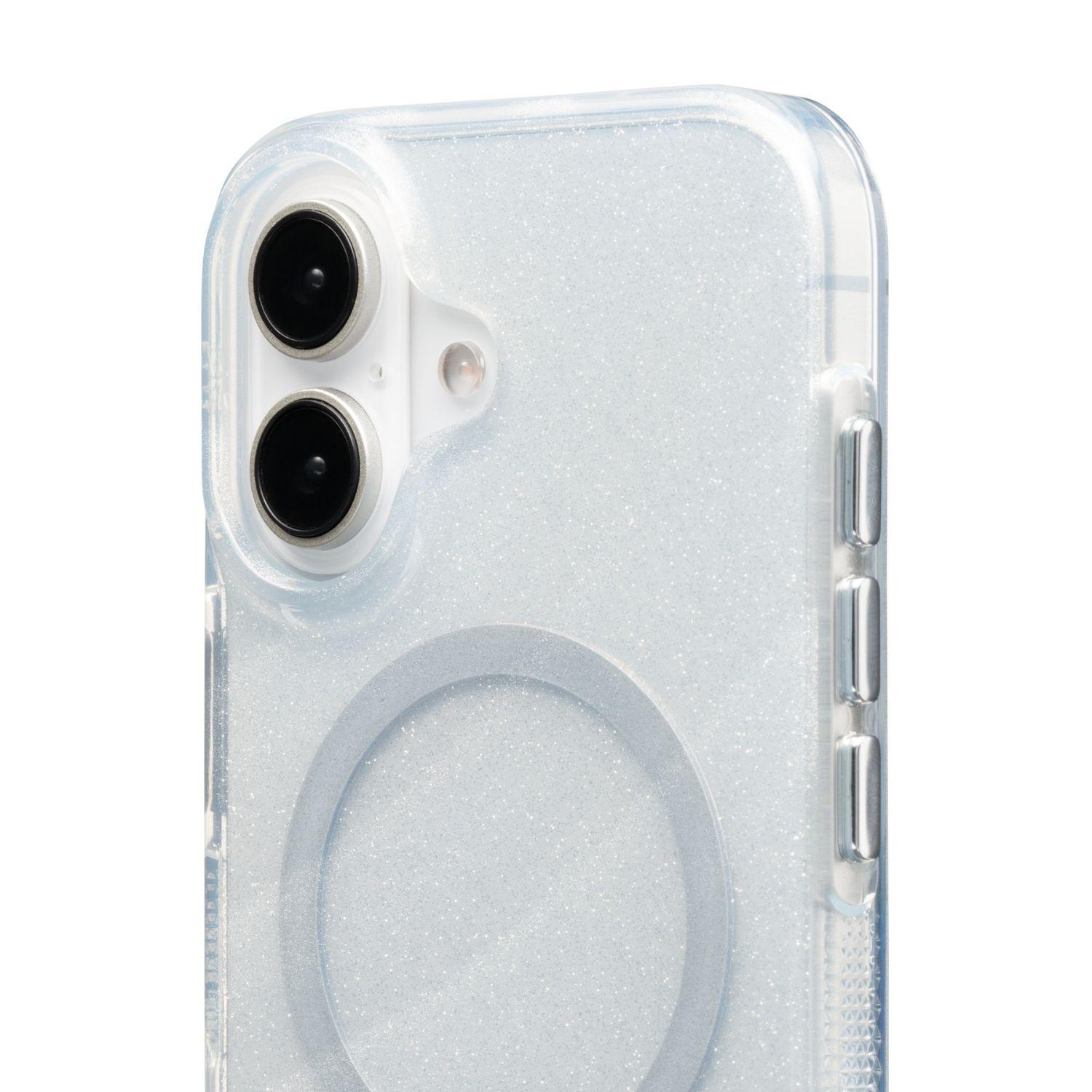Funda Milan Snap Magsafe iPhone 16 Zagg blanco glitter-2