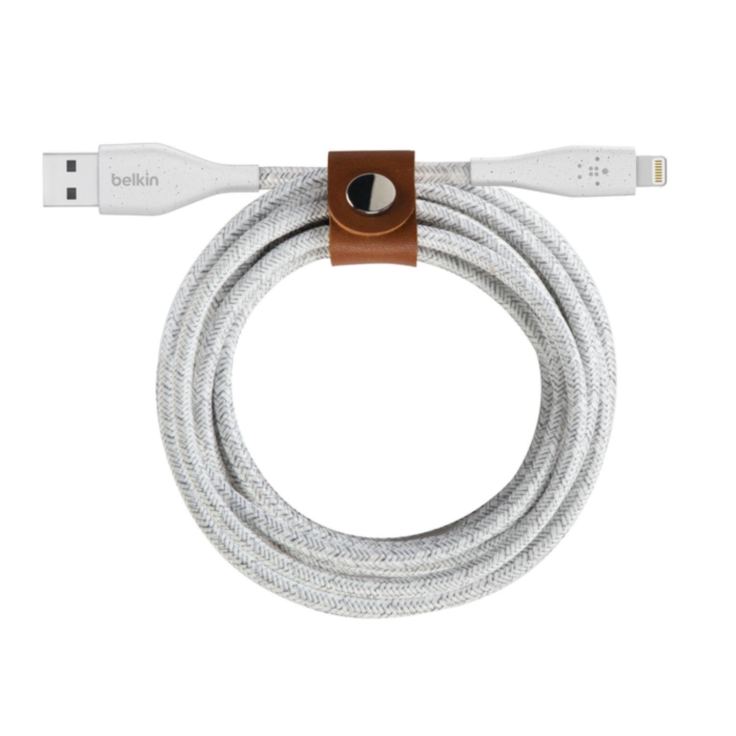 Cable Lighning A Usb-a 1.2 Mt Duratek Plus Belkin Blanco-1
