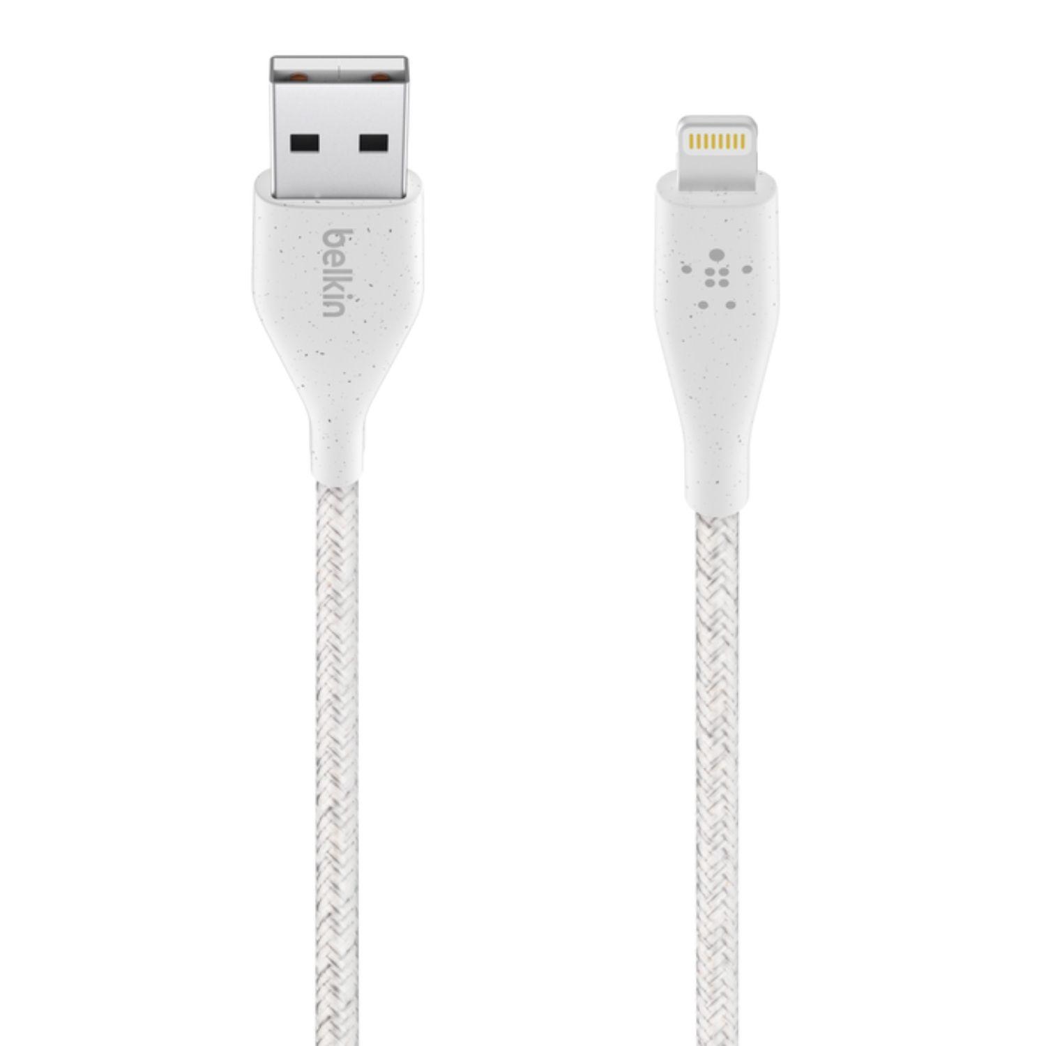 Cable Lighning A Usb-a 1.2 Mt Duratek Plus Belkin Blanco-2
