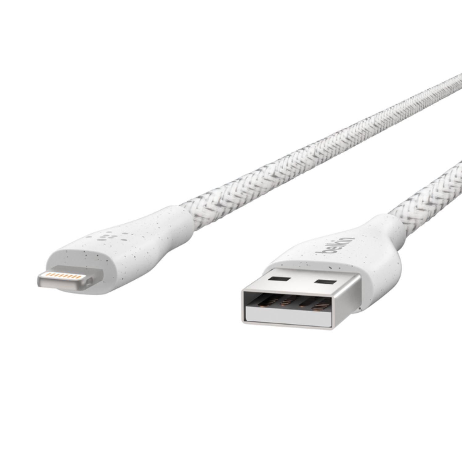 Cable Lighning A Usb-a 1.2 Mt Duratek Plus Belkin Blanco-3