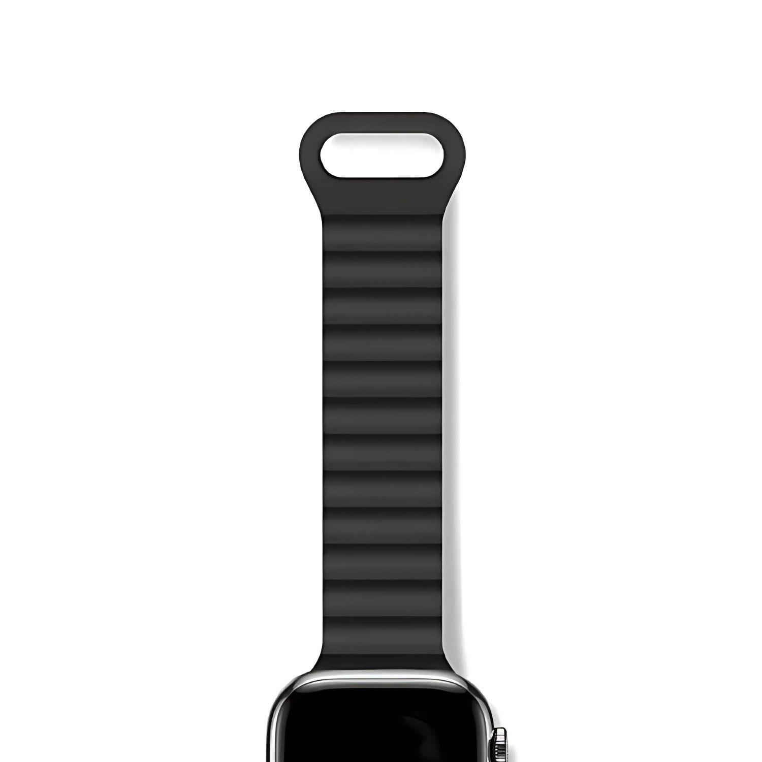 Banda para Apple Watch 44/45 mm Magnética Loop Negra-2