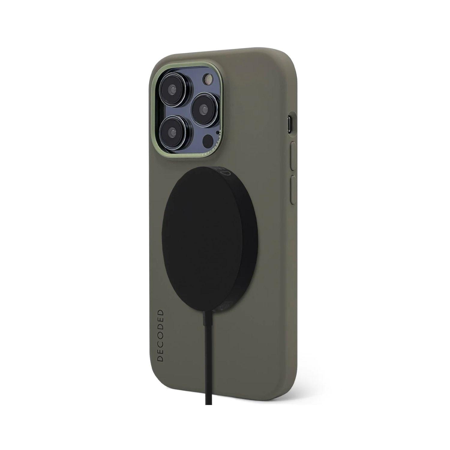 Funda Silicona Magsafe Para iPhone 14 Pro Max Decoded Olive-2