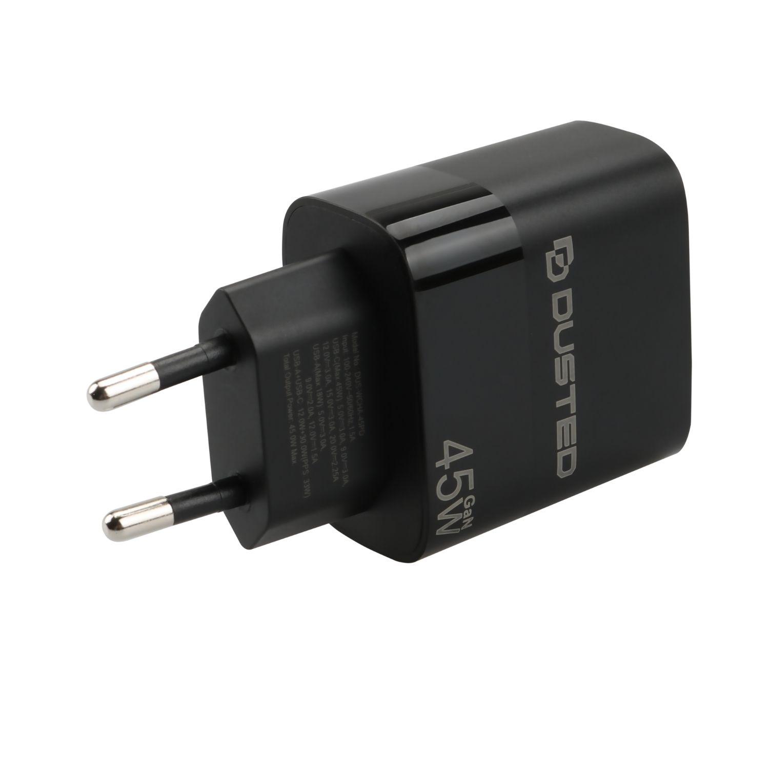 Cargador Gan 45w Carga Rapida Con Cable 2en1 Dusted-1