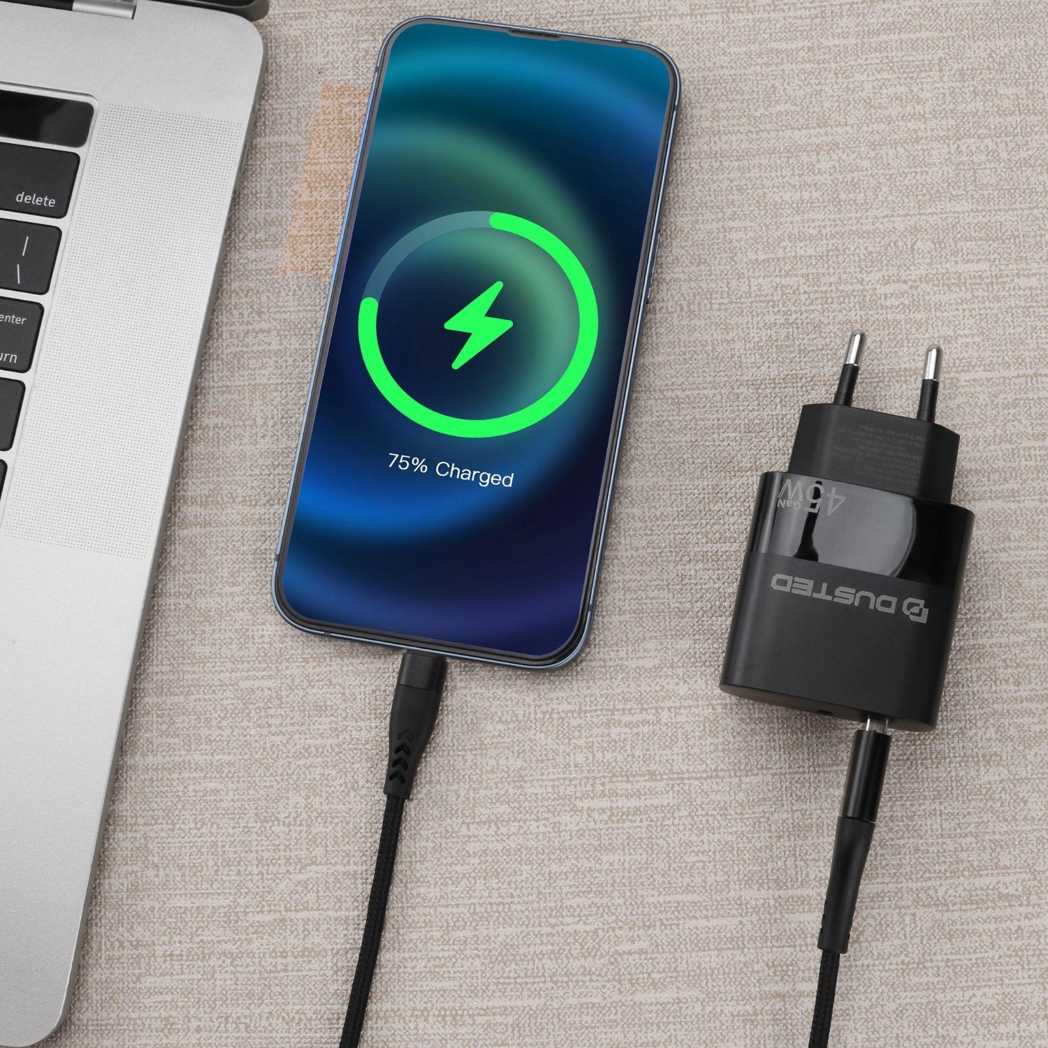 Cargador Gan 45w Carga Rapida Con Cable 2en1 Dusted-7