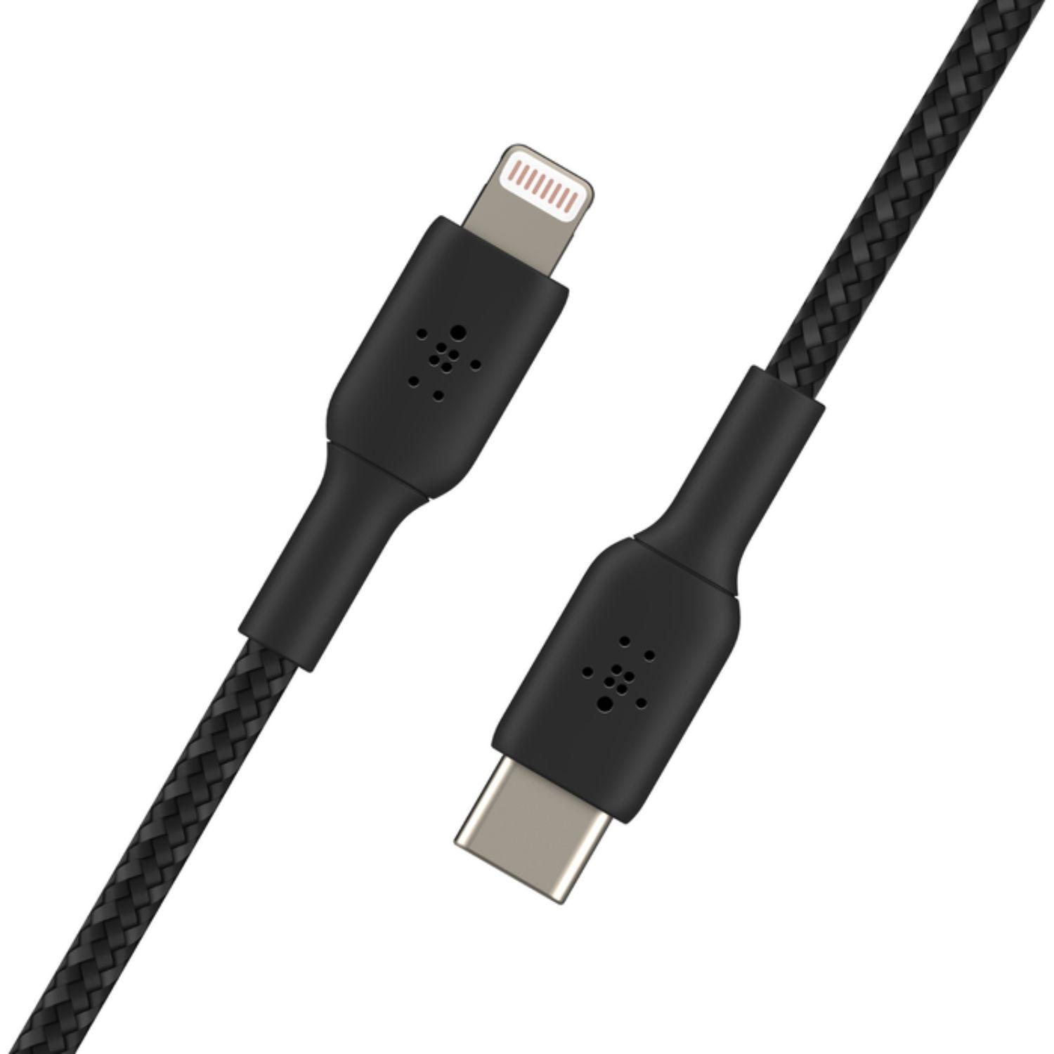 Cable trenzado USB-C a Lightning BOOST CHARGE (1 m, negro)-3